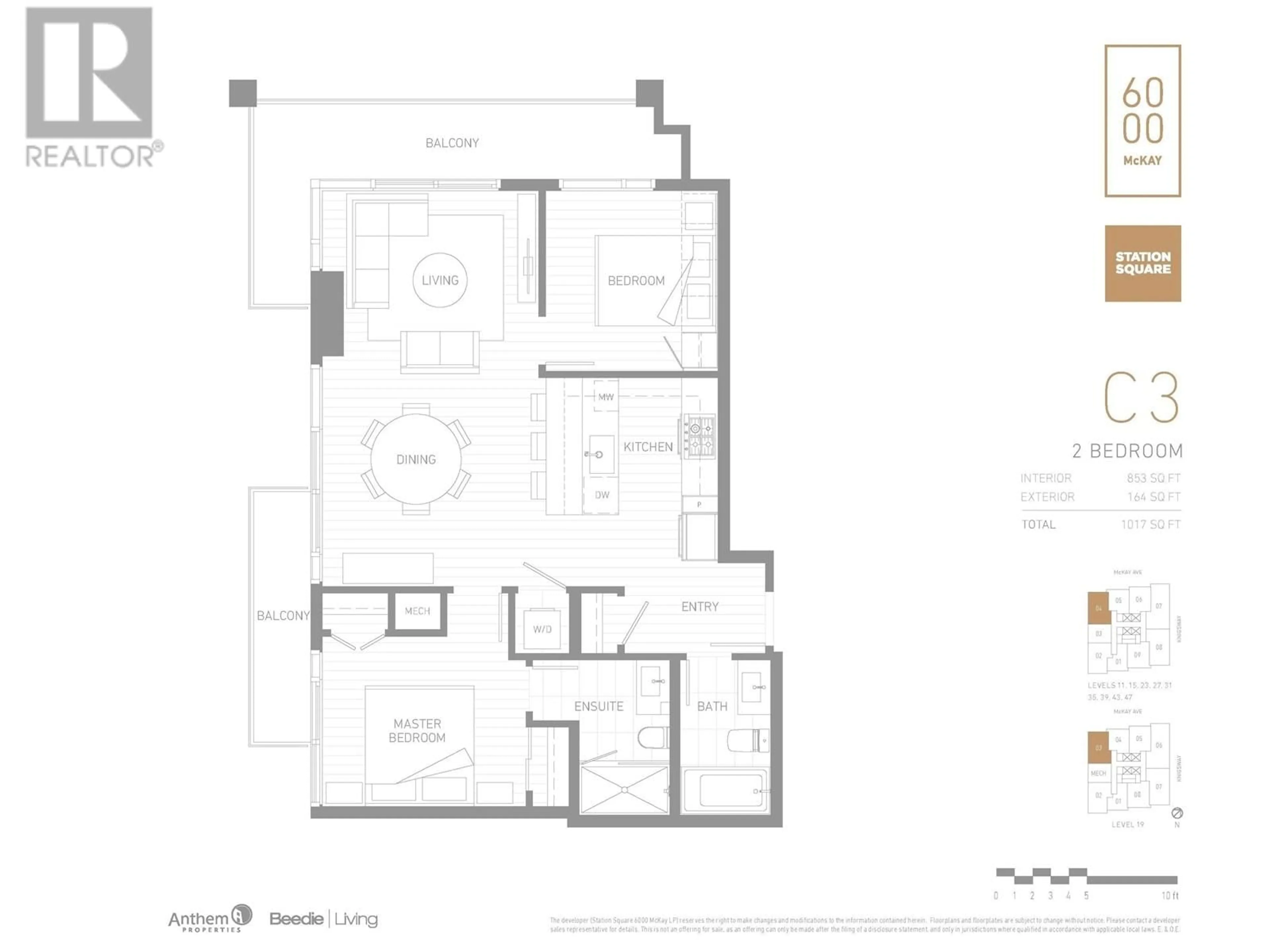 Floor plan for 4404 - 6000 MCKAY AVENUE, Burnaby British Columbia V5H0K2