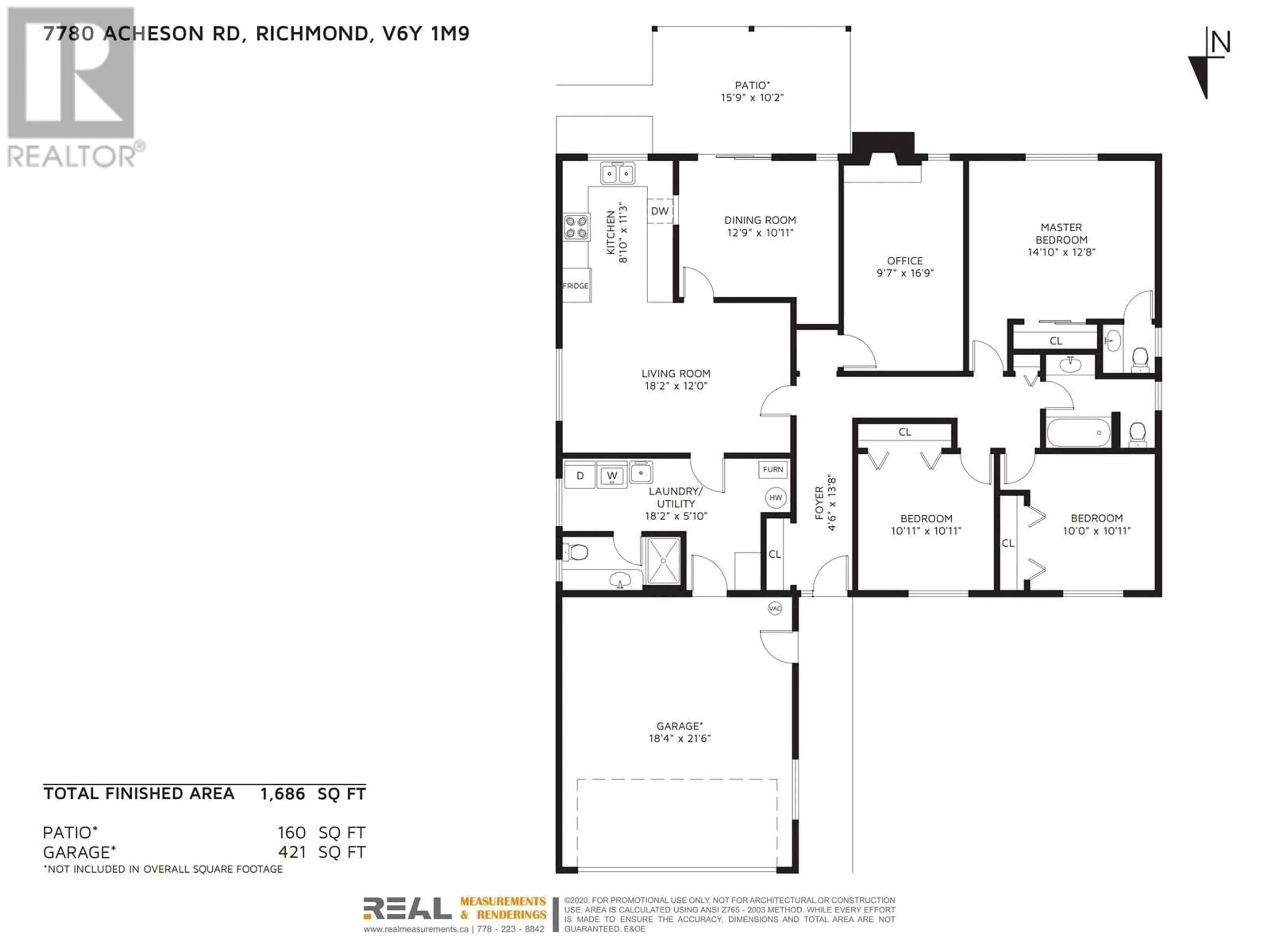 Floor plan for 7780 ACHESON ROAD, Richmond British Columbia V6Y1M9