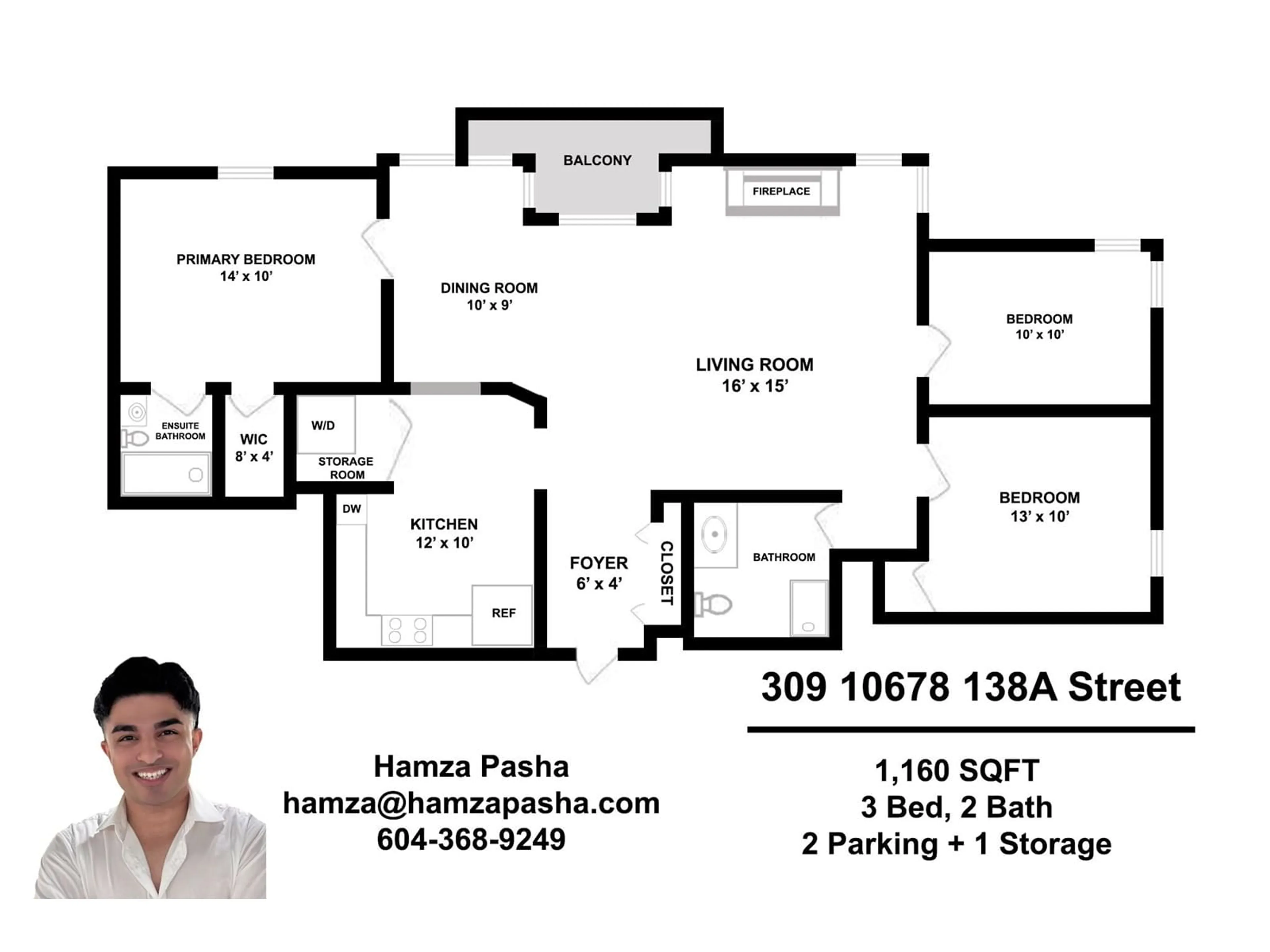 Floor plan for 309 - 10678 138A, Surrey British Columbia V3T4L3