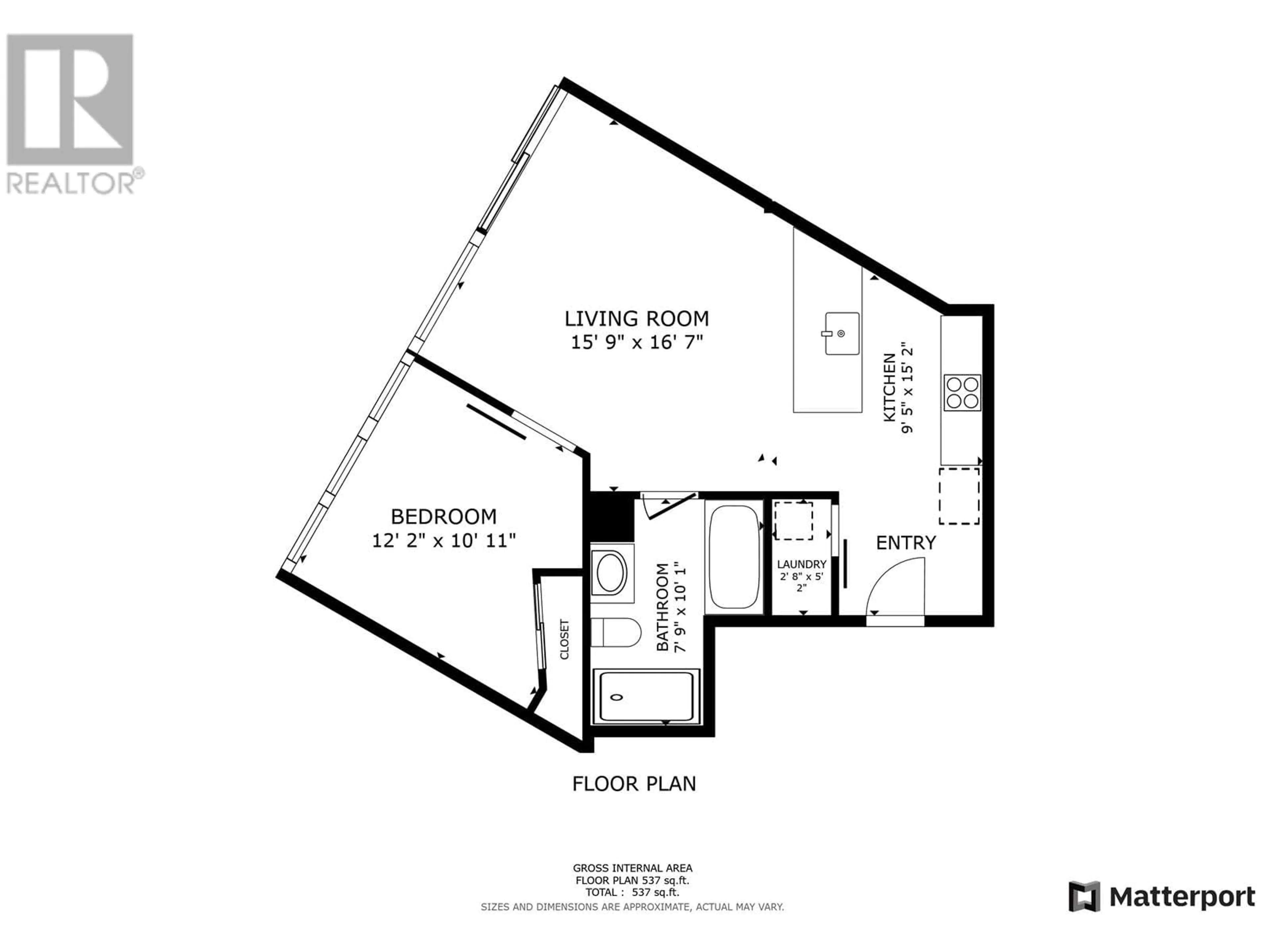 Floor plan for 2409 - 128 CORDOVA STREET, Vancouver British Columbia V6B0E6