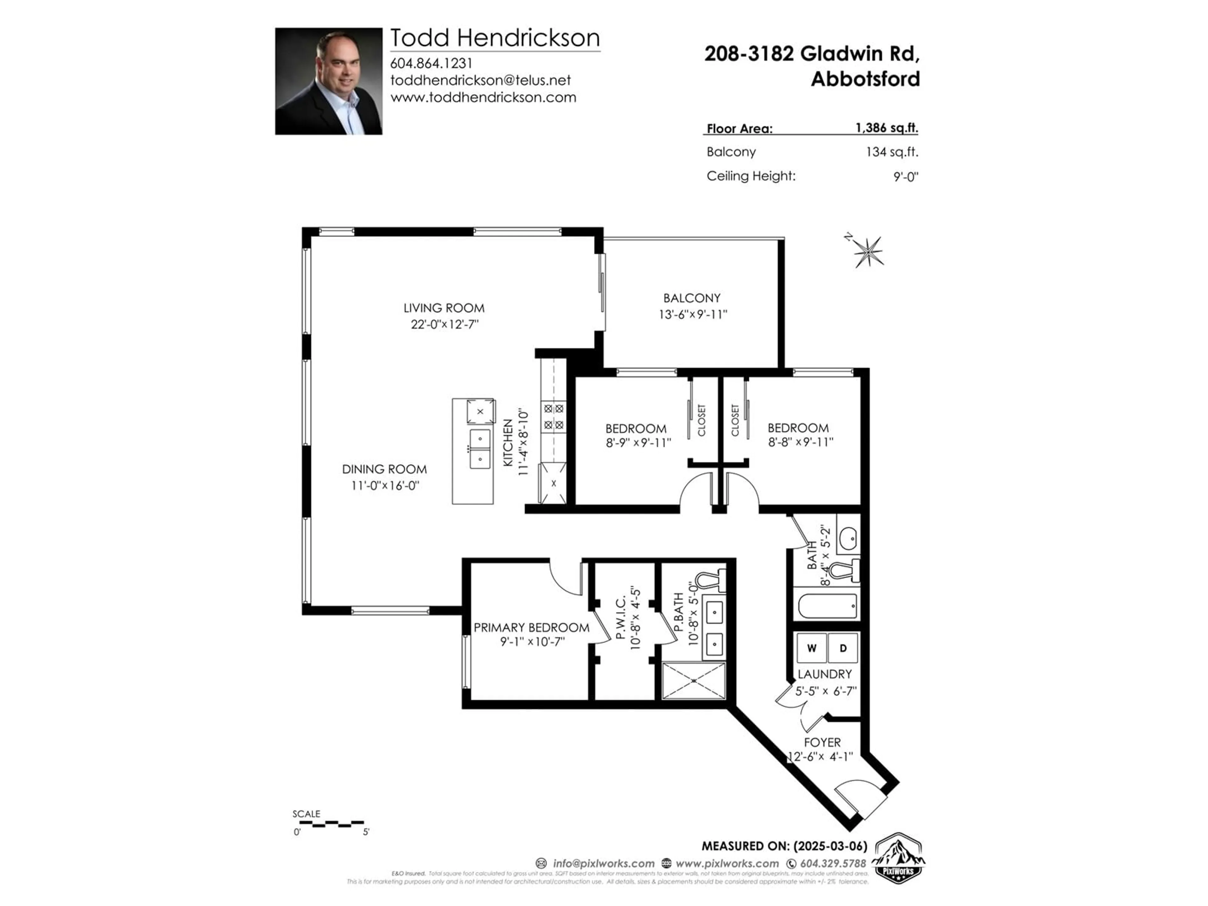 Floor plan for 208 - 3182 GLADWIN, Abbotsford British Columbia V2T0K8