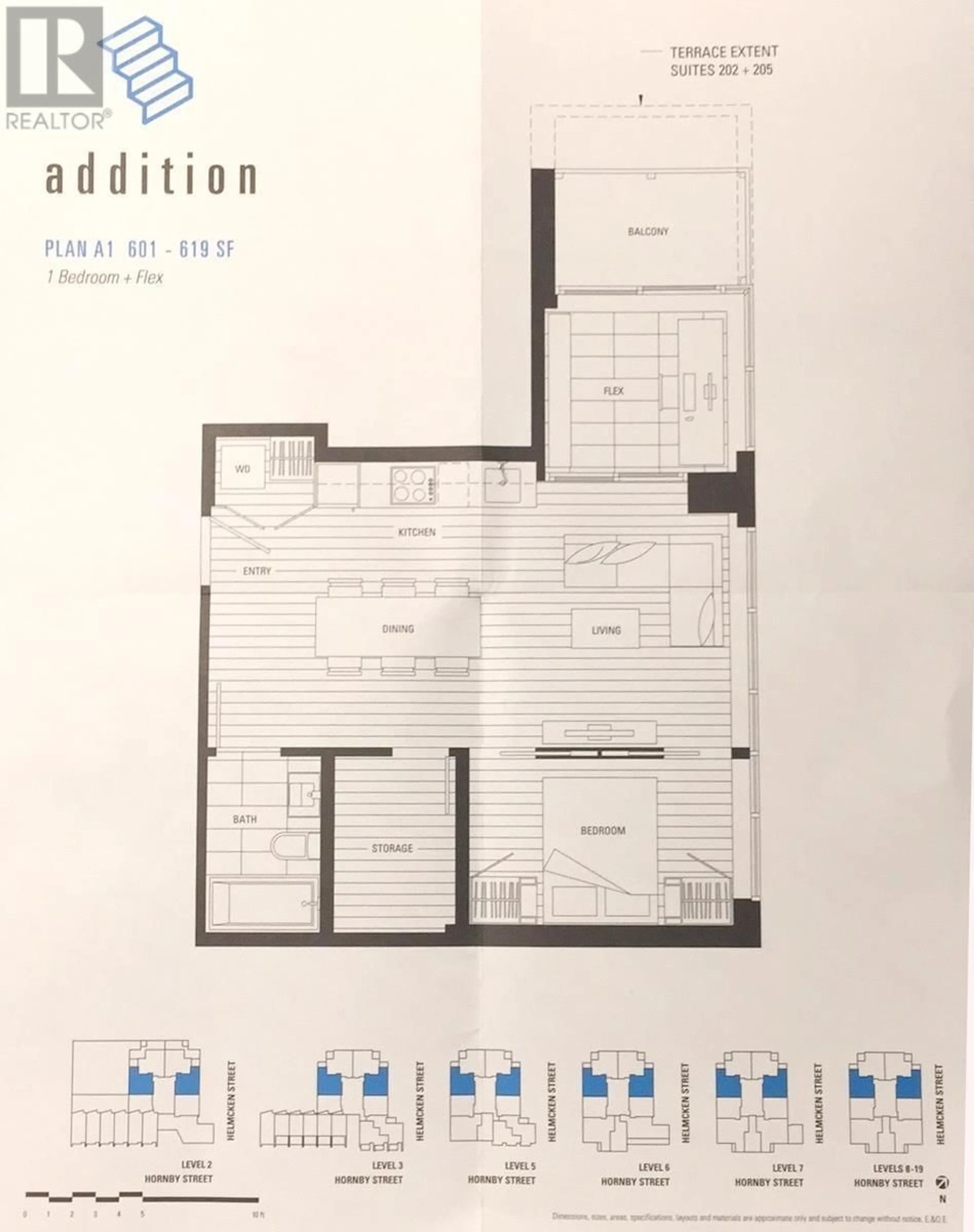 Floor plan for 507 - 1133 HORNBY STREET, Vancouver British Columbia V6Z1W1