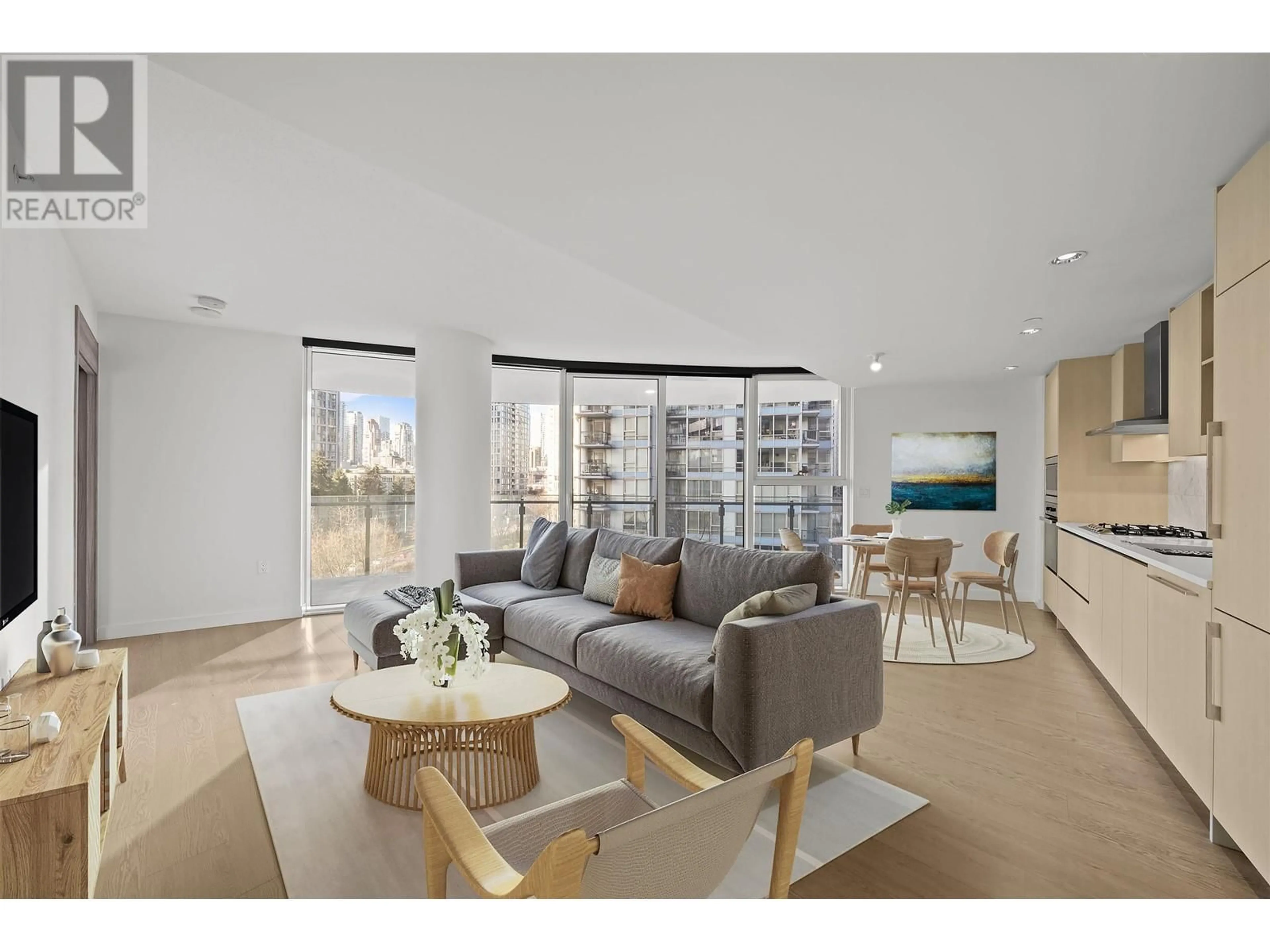 Living room with furniture, unknown for 605 - 89 NELSON STREET, Vancouver British Columbia V6Z0E7