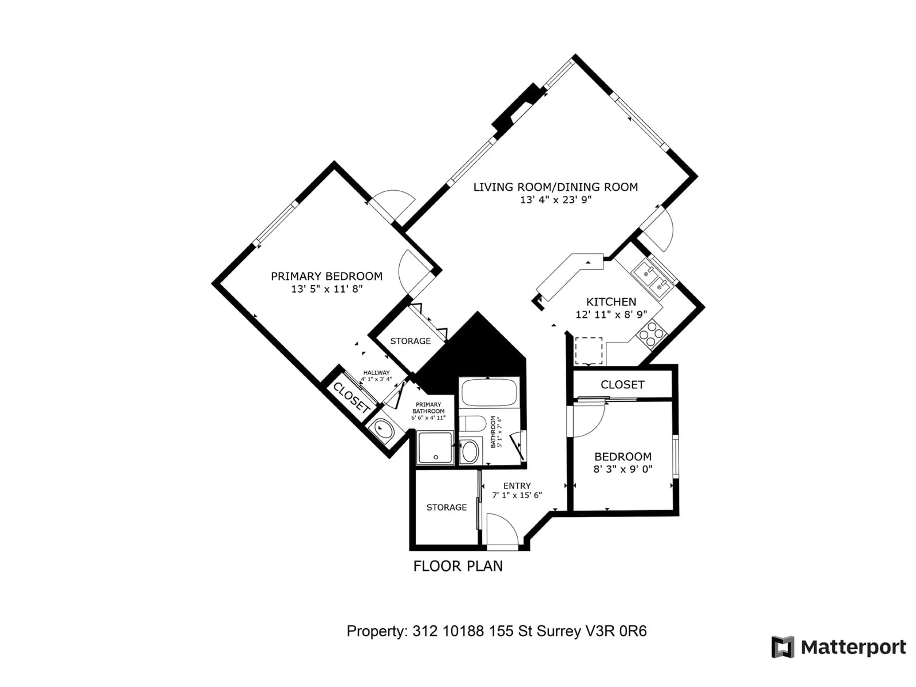 Floor plan for 312 10188 155 STREET, Surrey British Columbia V3R0R6