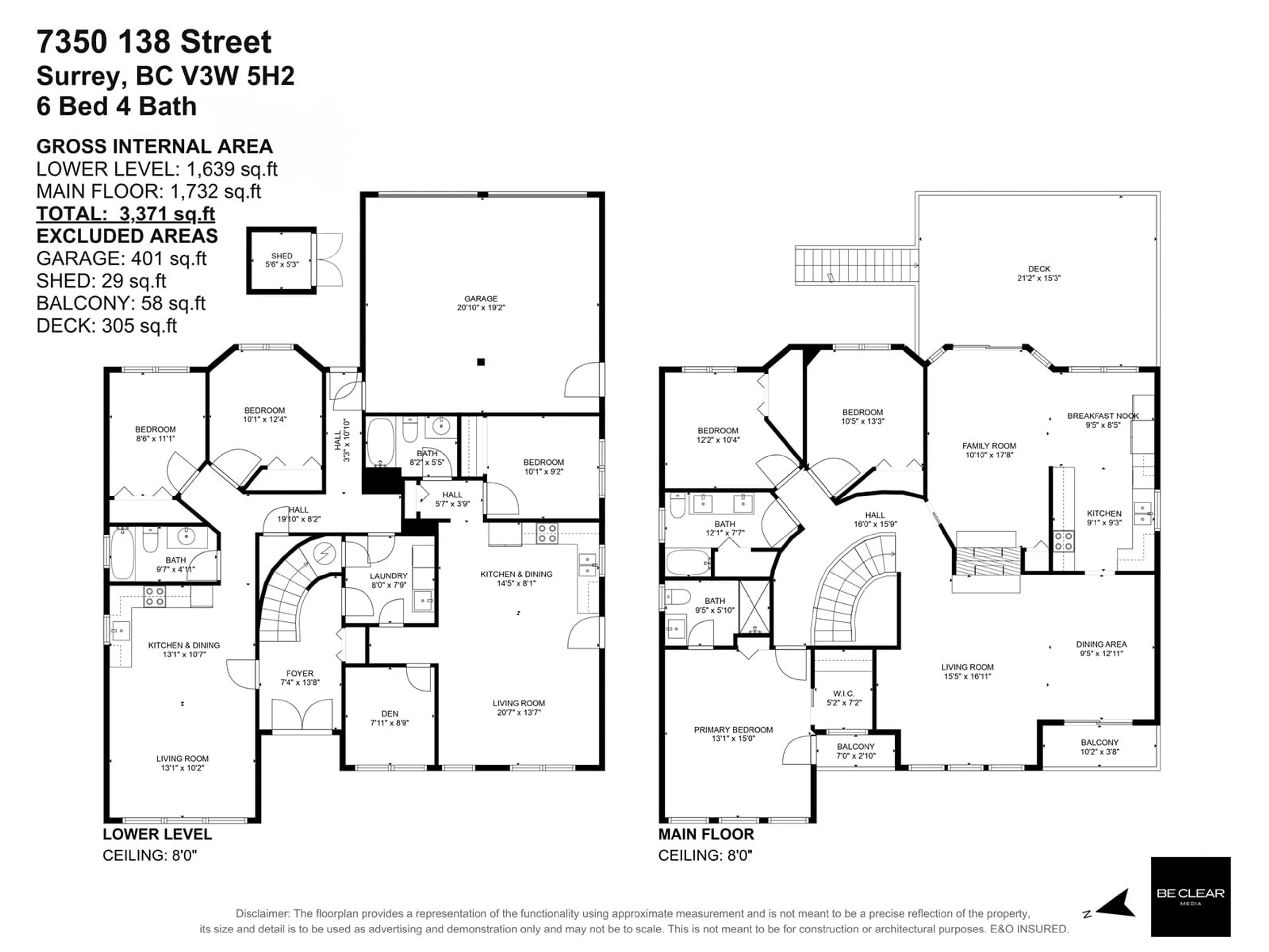Floor plan for 7350 138, Surrey British Columbia V3W5H2