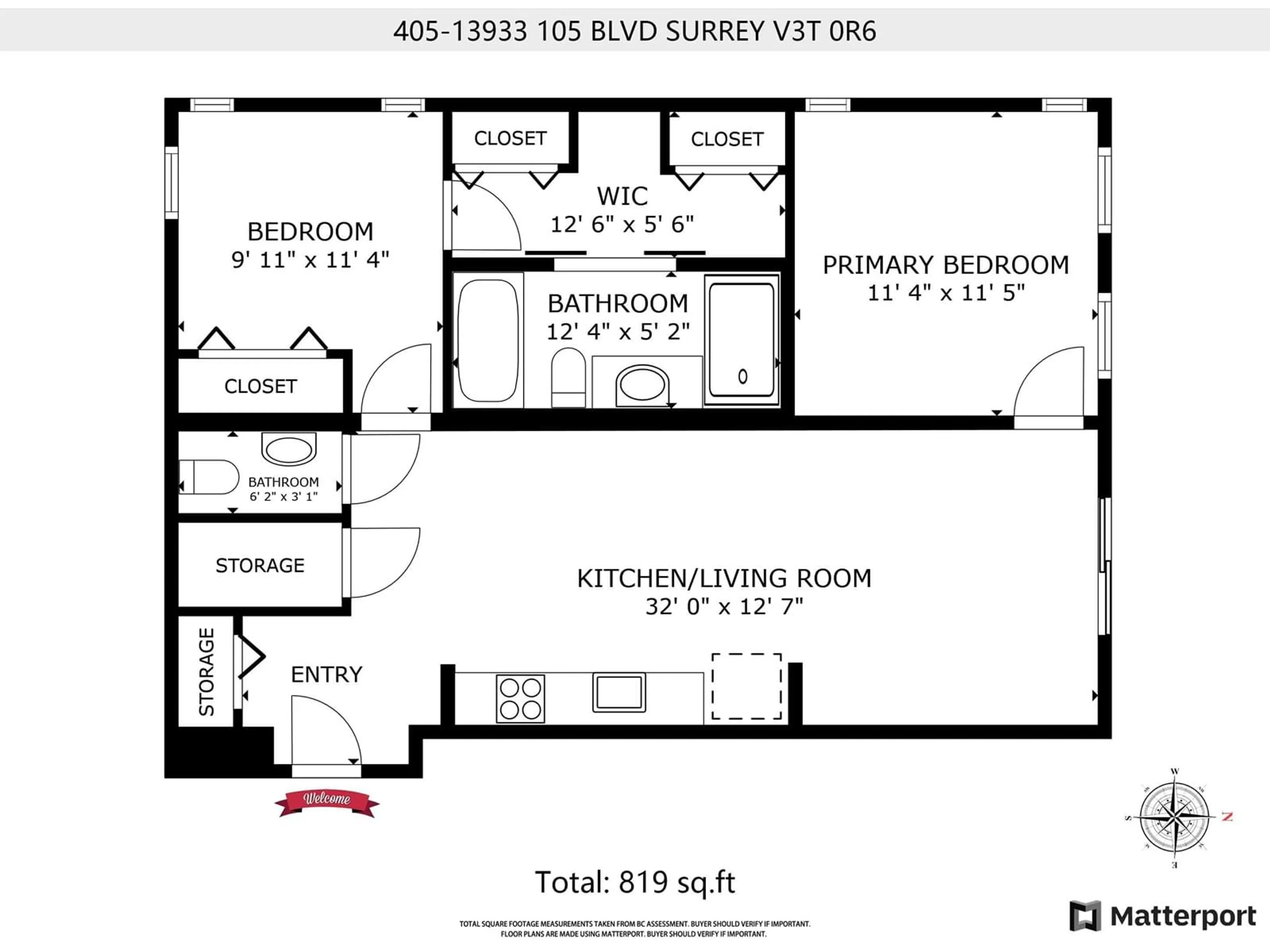 Floor plan for 405 13933 105 BOULEVARD, Surrey British Columbia V3T0R6