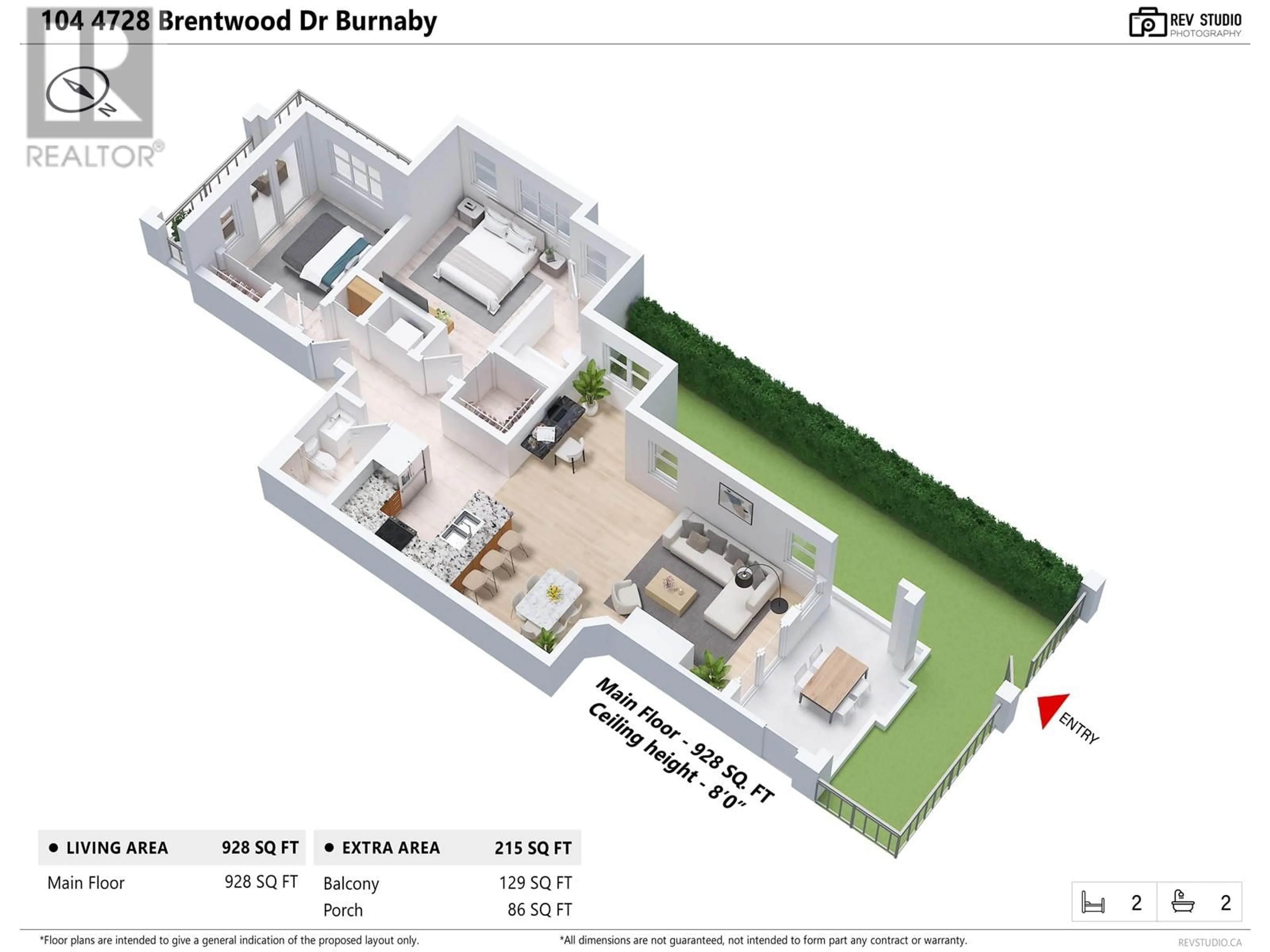 Floor plan for 104 - 4728 BRENTWOOD DRIVE, Burnaby British Columbia V5C0G2