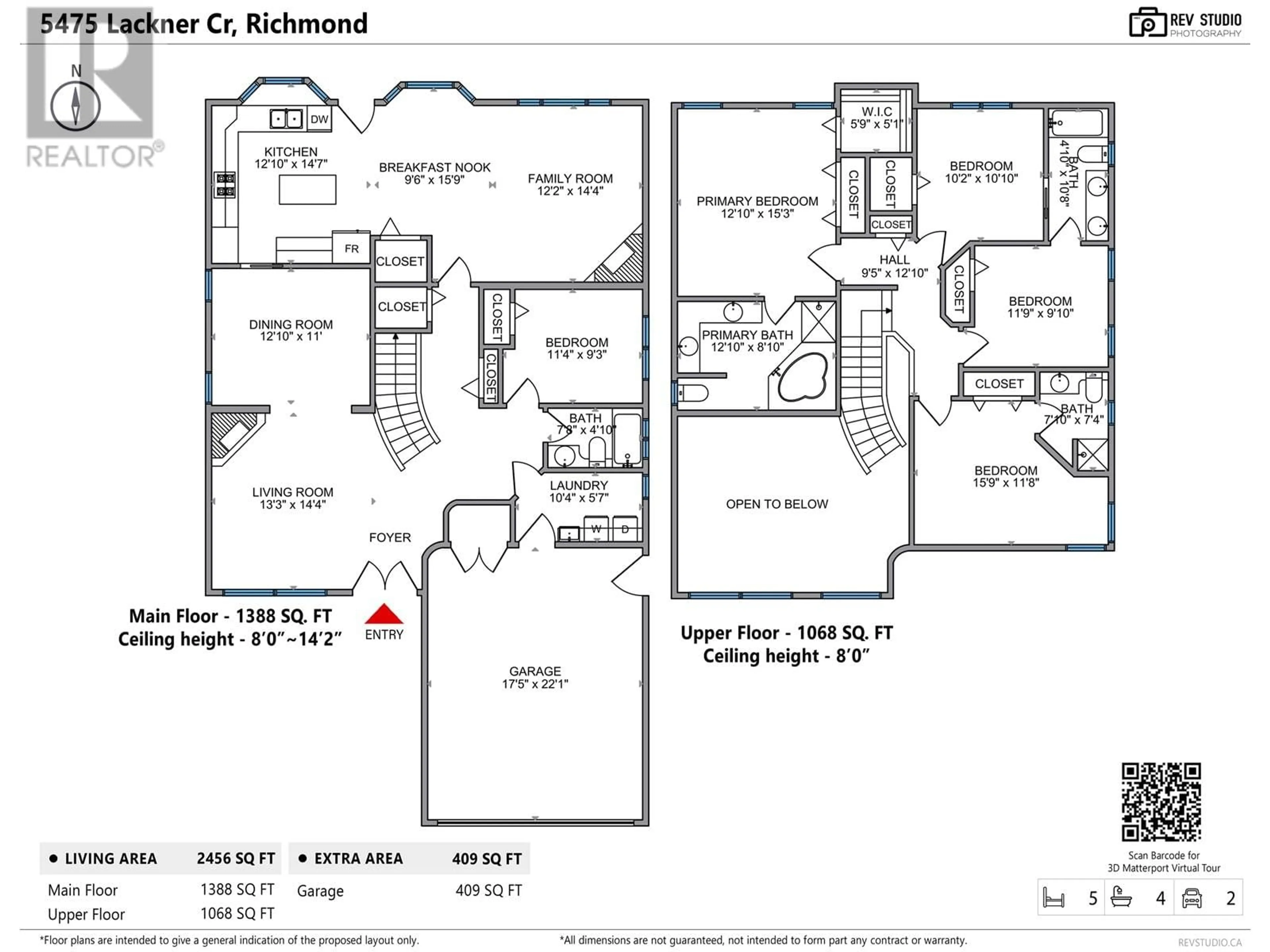 Floor plan for 5475 LACKNER CRESCENT, Richmond British Columbia V7E6A4