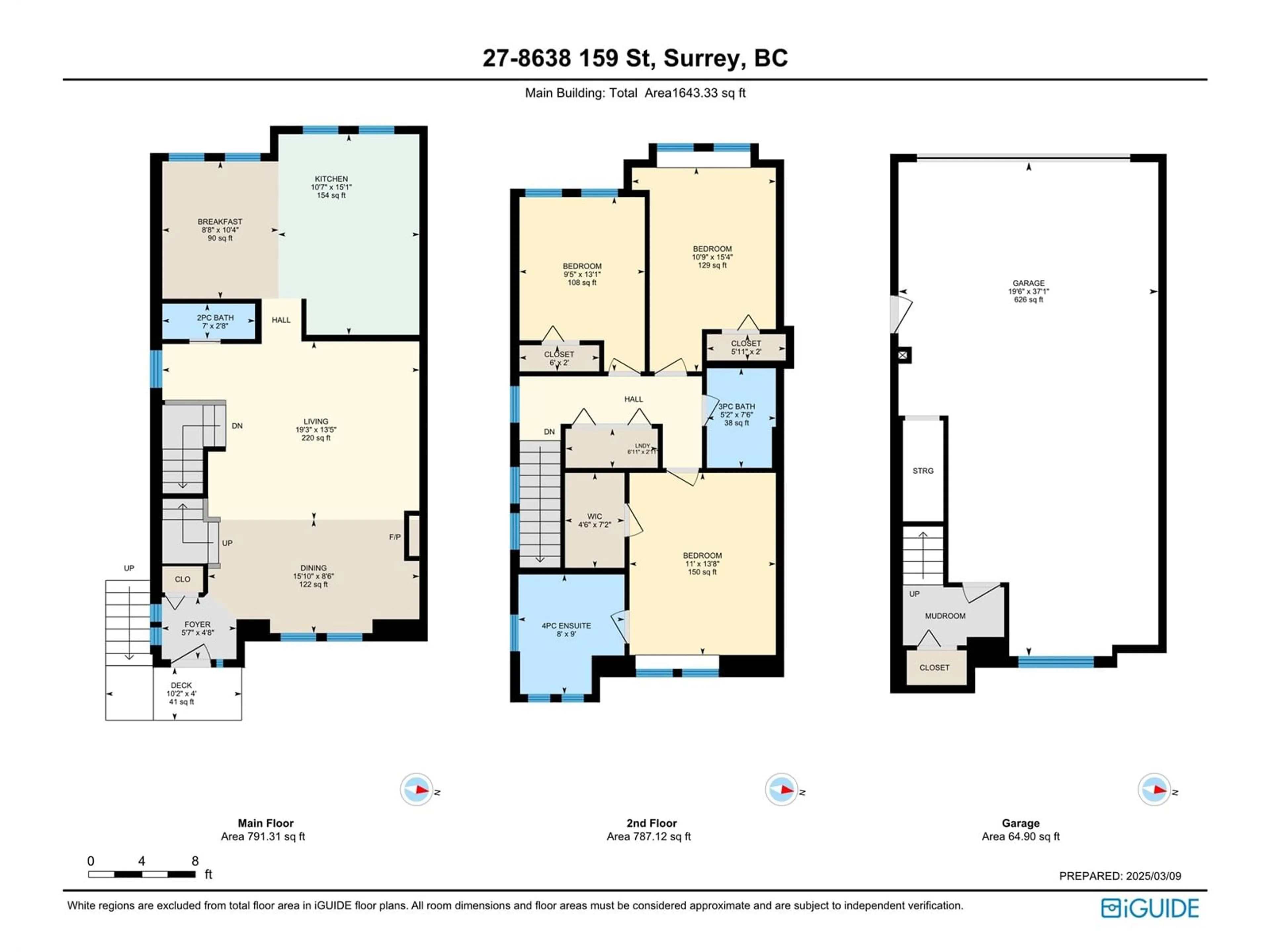 Floor plan for 27 - 8638 159, Surrey British Columbia V4N5P7