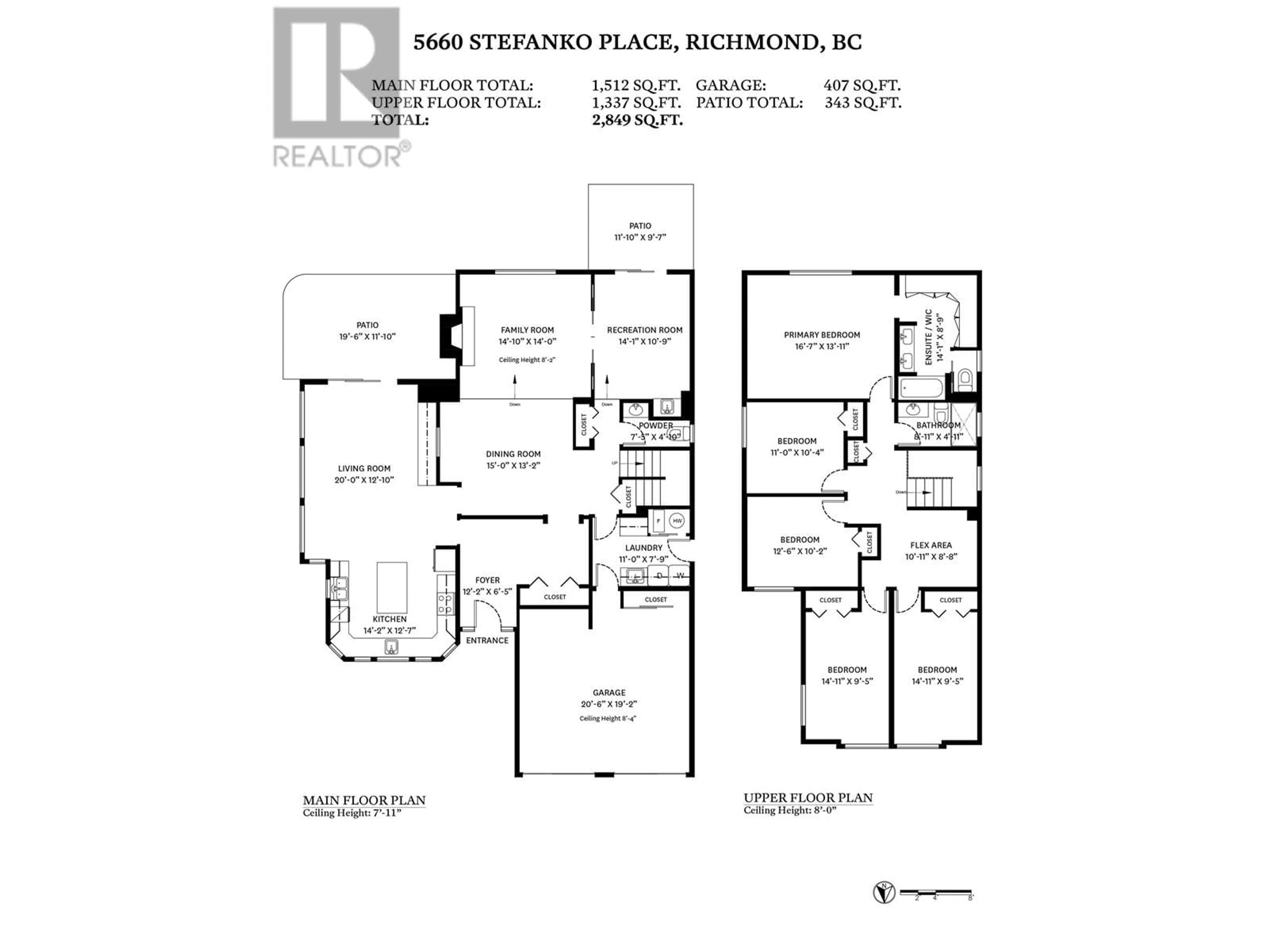 Floor plan for 5660 STEFANKO PLACE, Richmond British Columbia V7E5G2