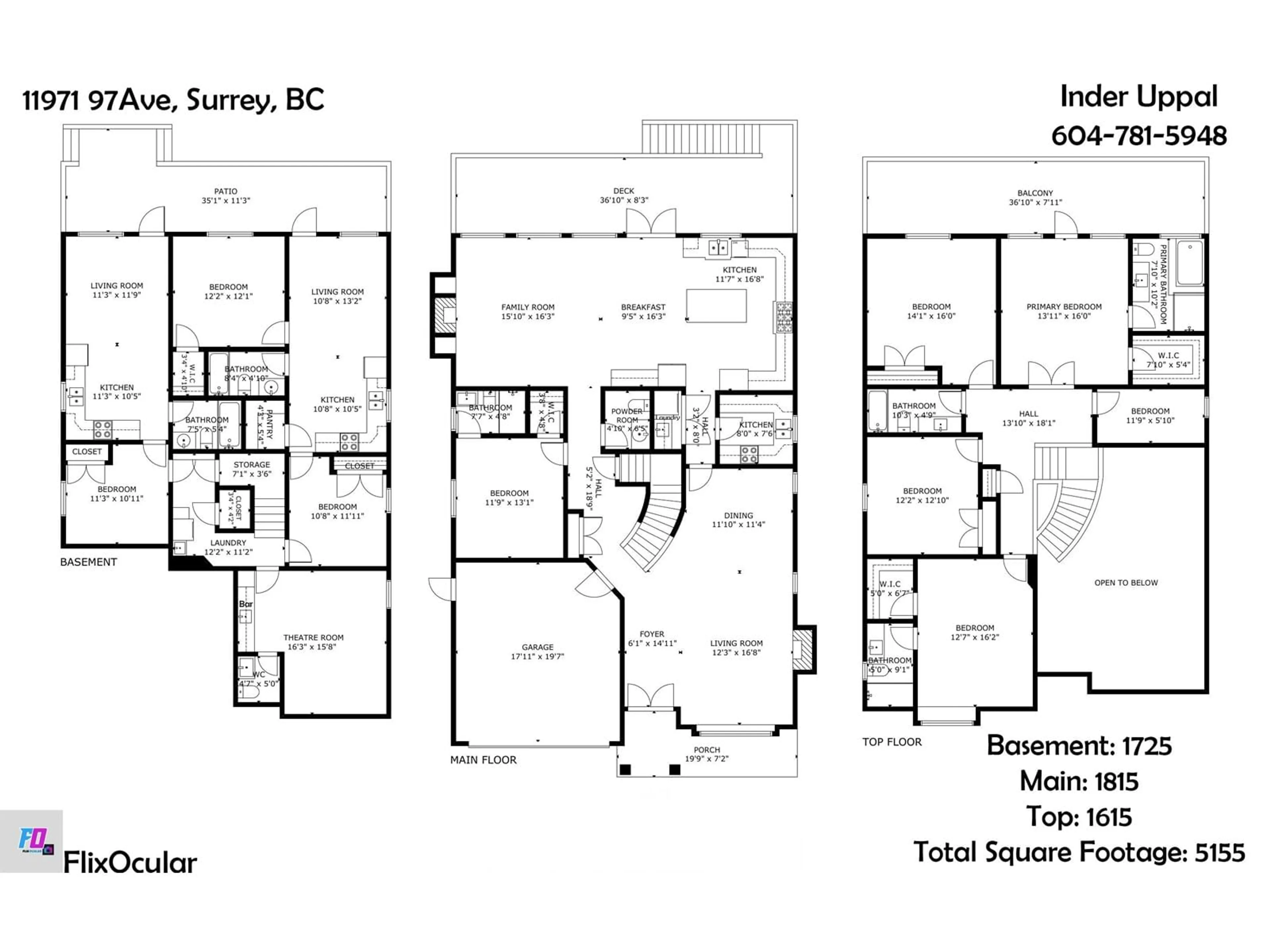 Floor plan for 11971 97, Surrey British Columbia V3V2C4