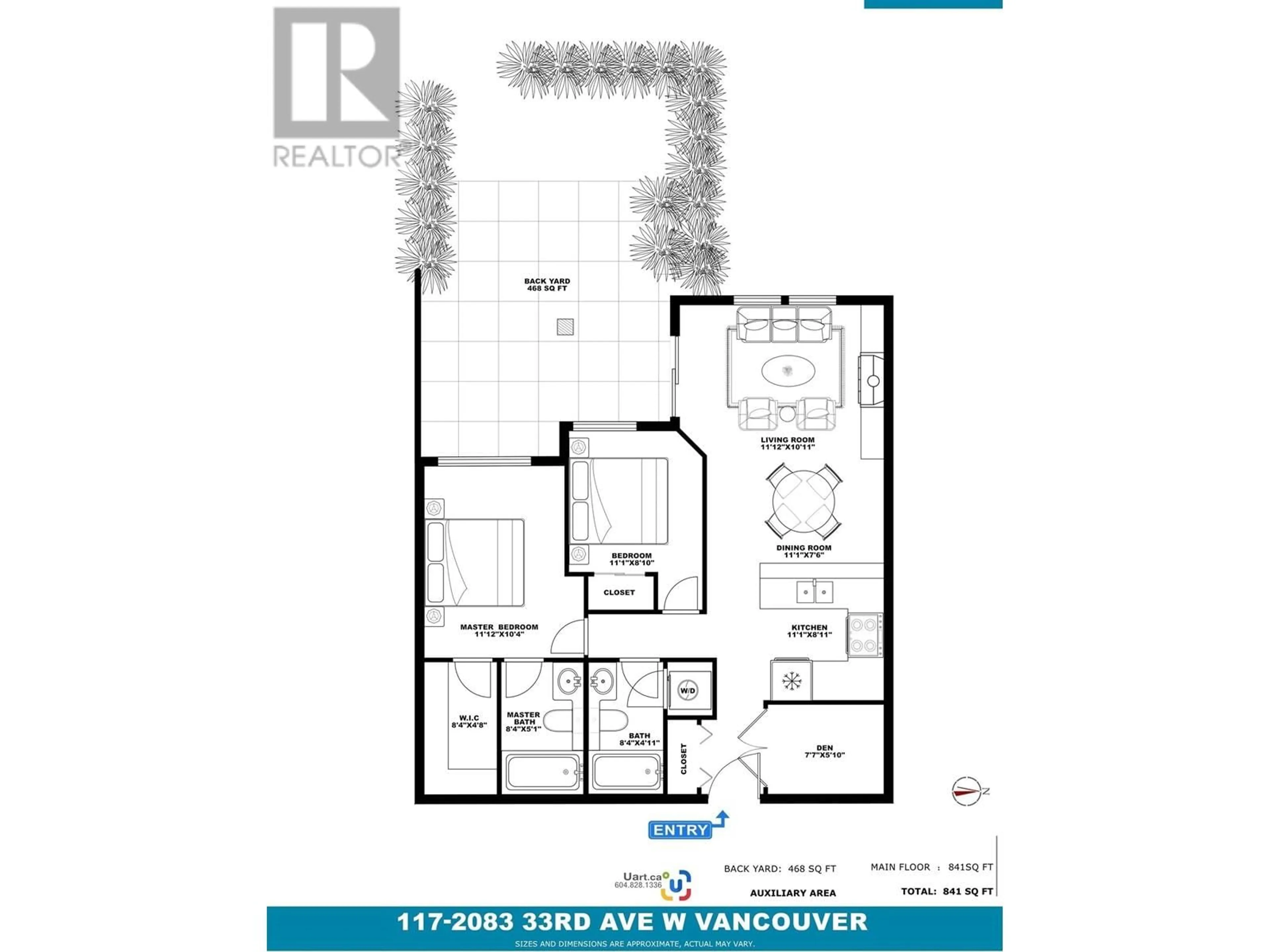 Floor plan for 117 2083 W 33RD AVENUE, Vancouver British Columbia V6M4M6