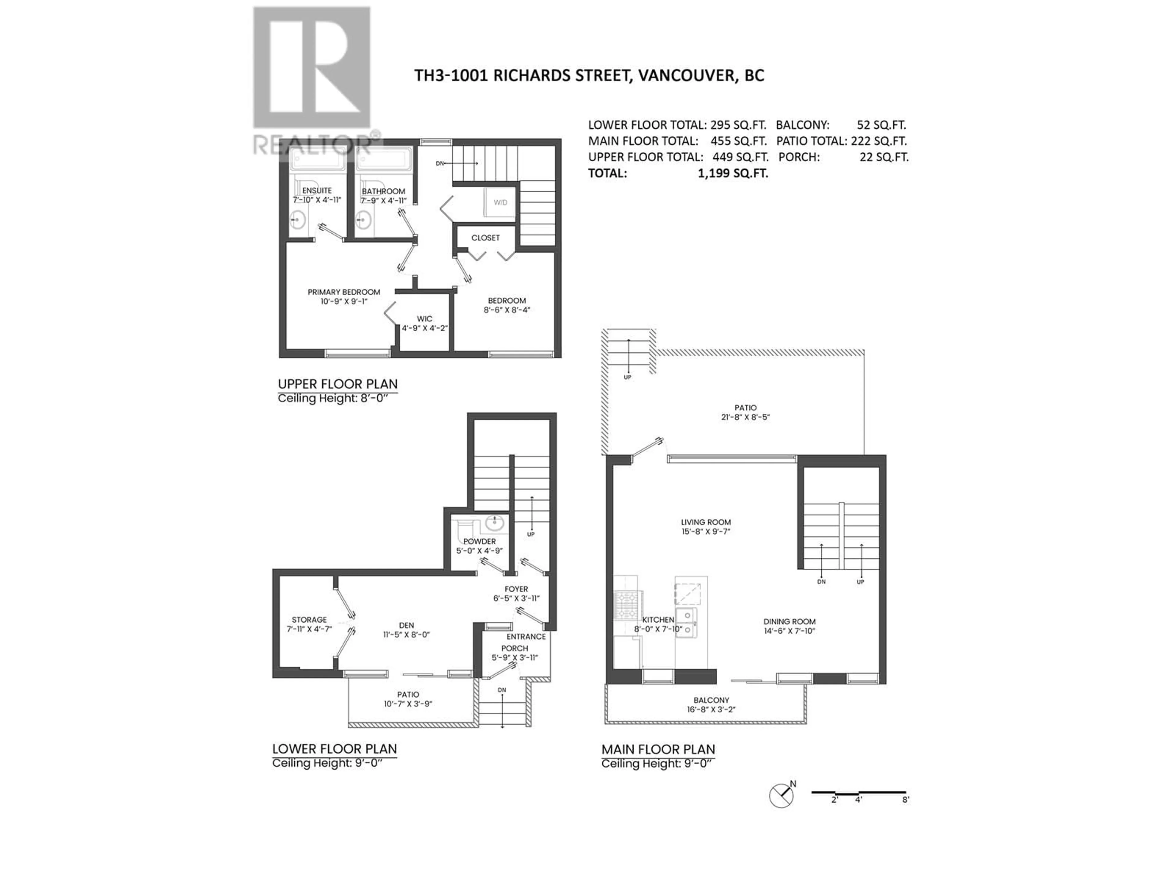 Floor plan for TH3 - 1001 RICHARDS STREET, Vancouver British Columbia V6B1J6
