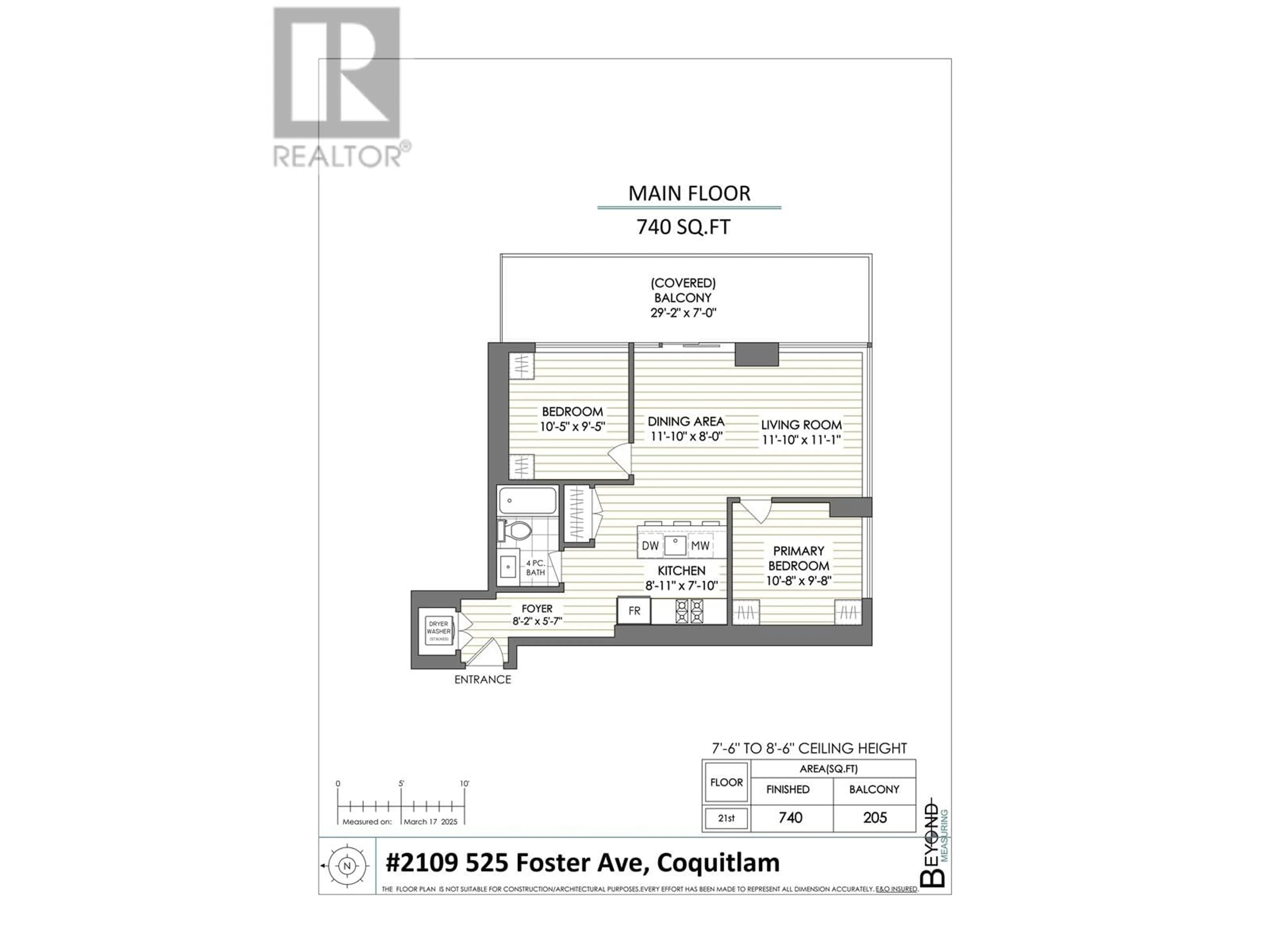 Floor plan for 2109 - 525 FOSTER AVENUE, Coquitlam British Columbia V3J0H6