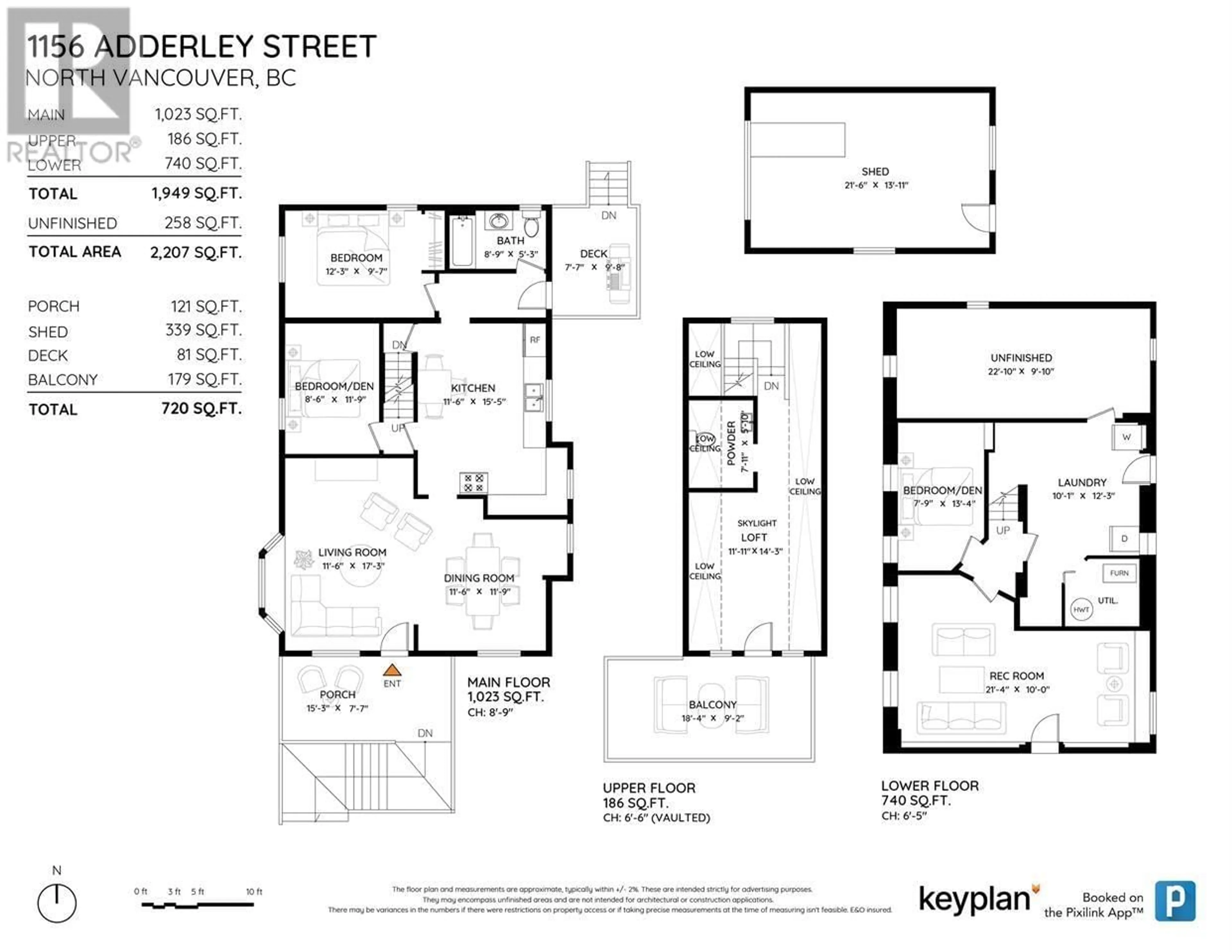 Floor plan for 1156 ADDERLEY STREET, North Vancouver British Columbia V7L1T3