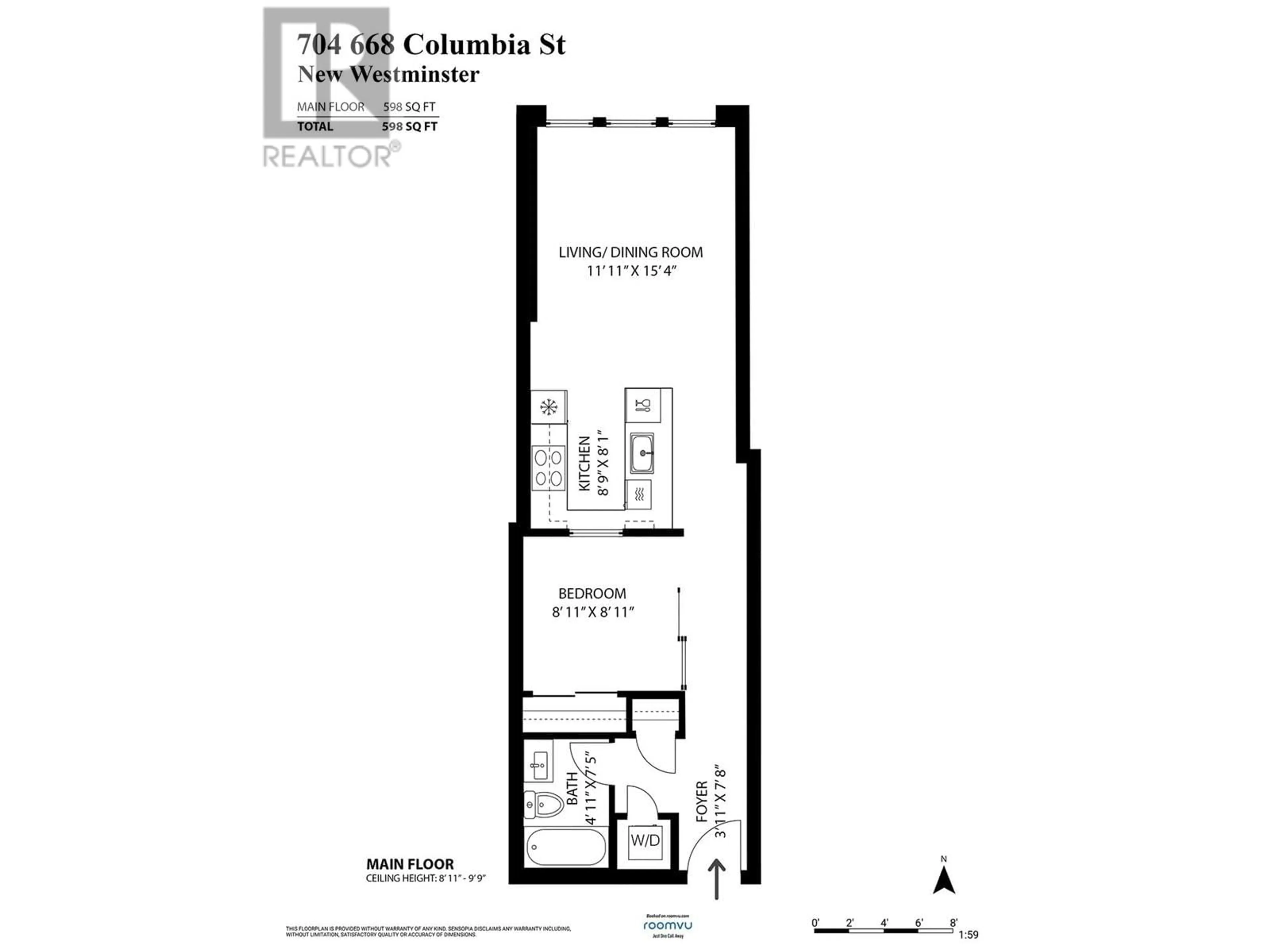 Floor plan for 704 - 668 COLUMBIA STREET, New Westminster British Columbia V3M1A9