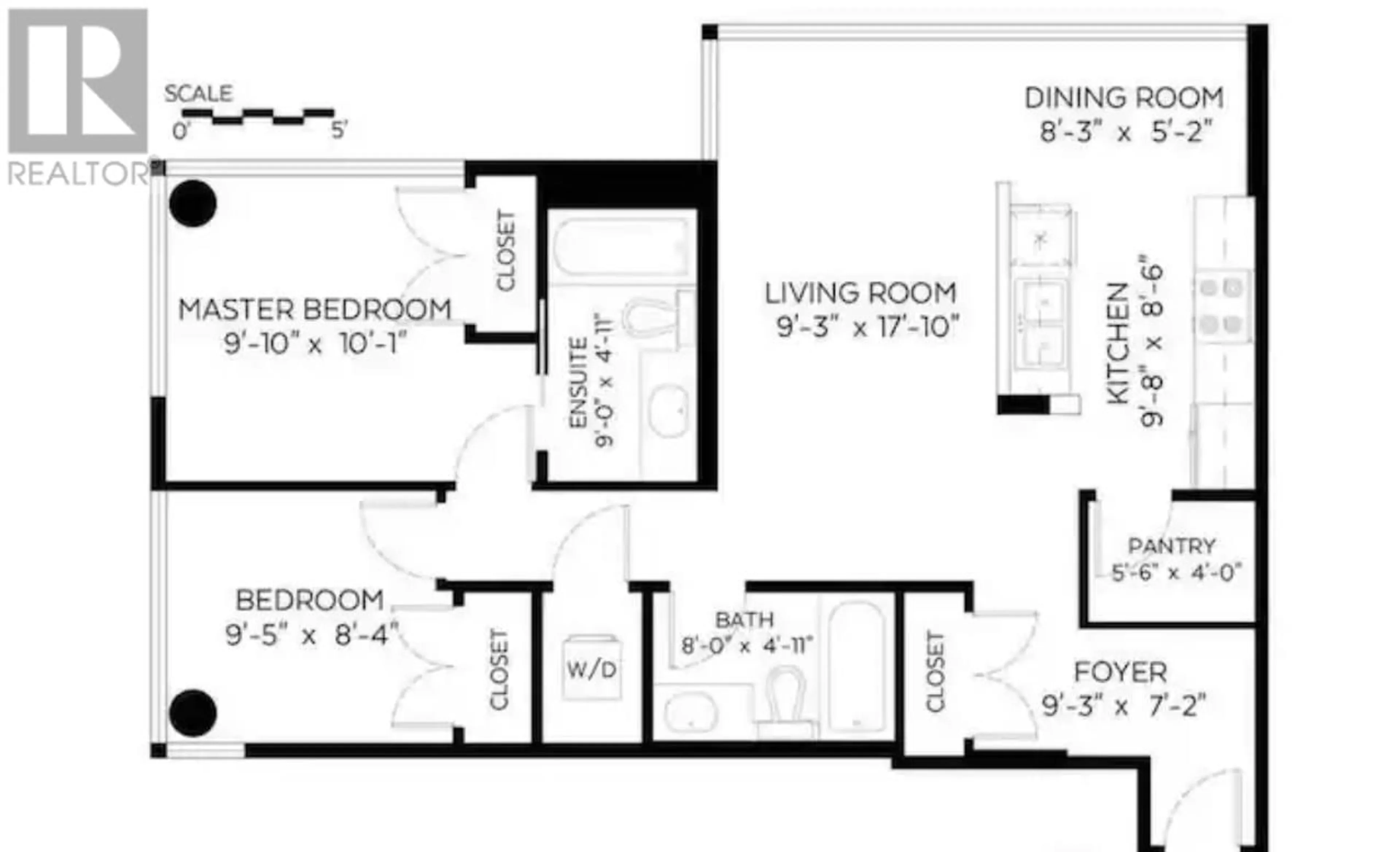 Floor plan for 1704 1288 W GEORGIA STREET, Vancouver British Columbia V6E4R3