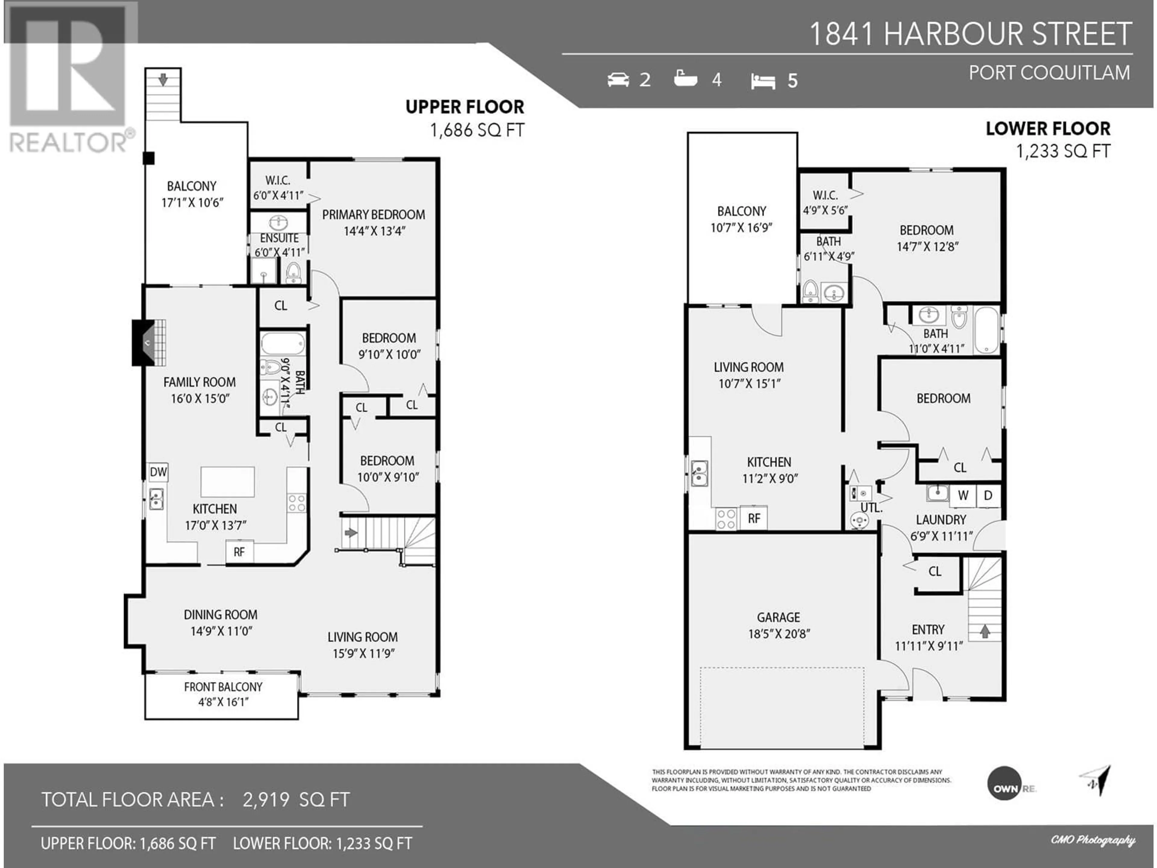 Floor plan for 1841 HARBOUR STREET, Port Coquitlam British Columbia V3C1A4
