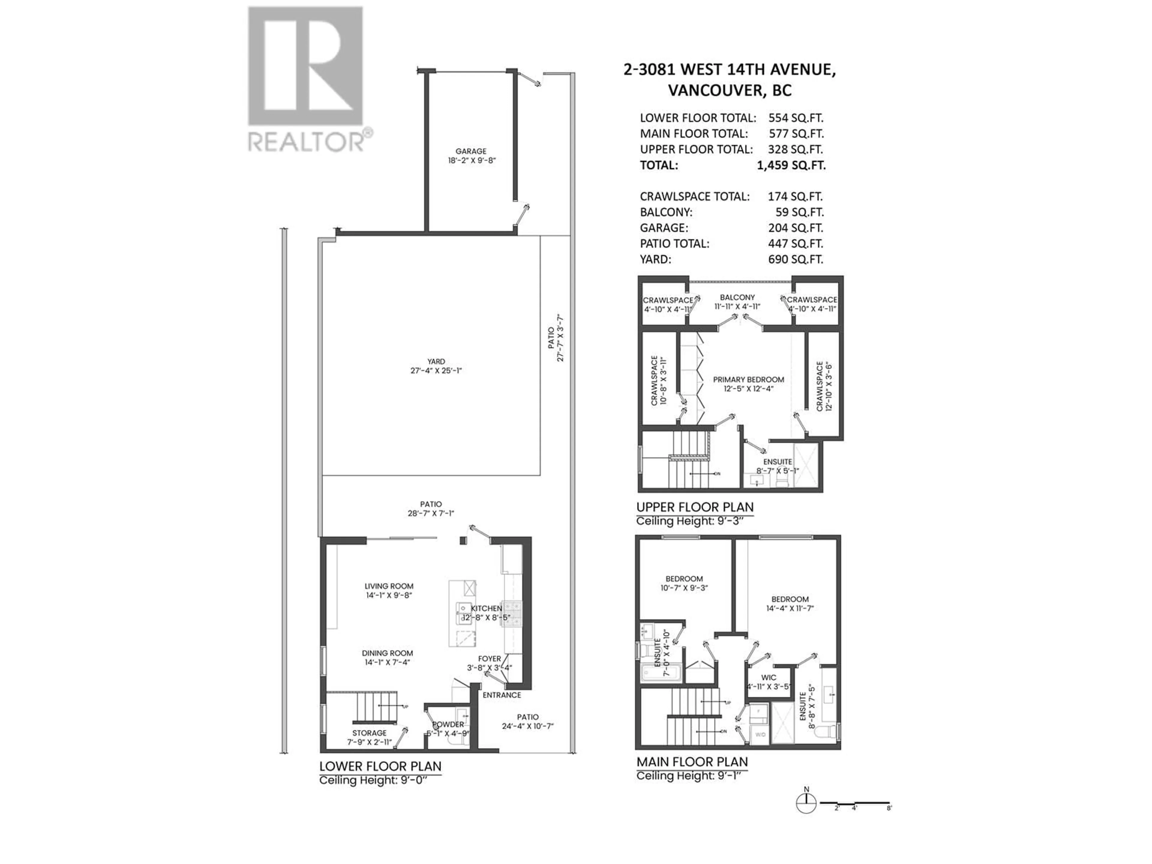 Floor plan for 2 3081 W 14TH AVENUE, Vancouver British Columbia V6K2X7