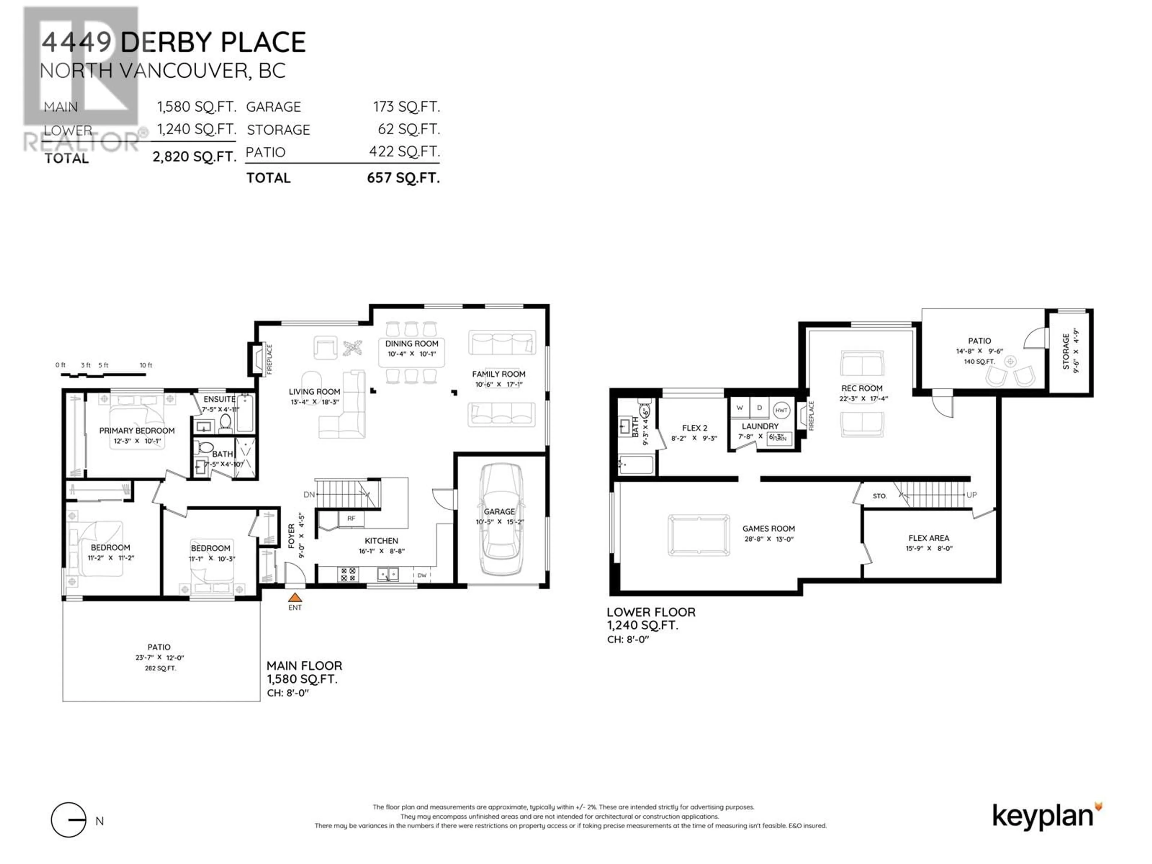 Floor plan for 4449 DERBY PLACE, North Vancouver British Columbia V7R3R9