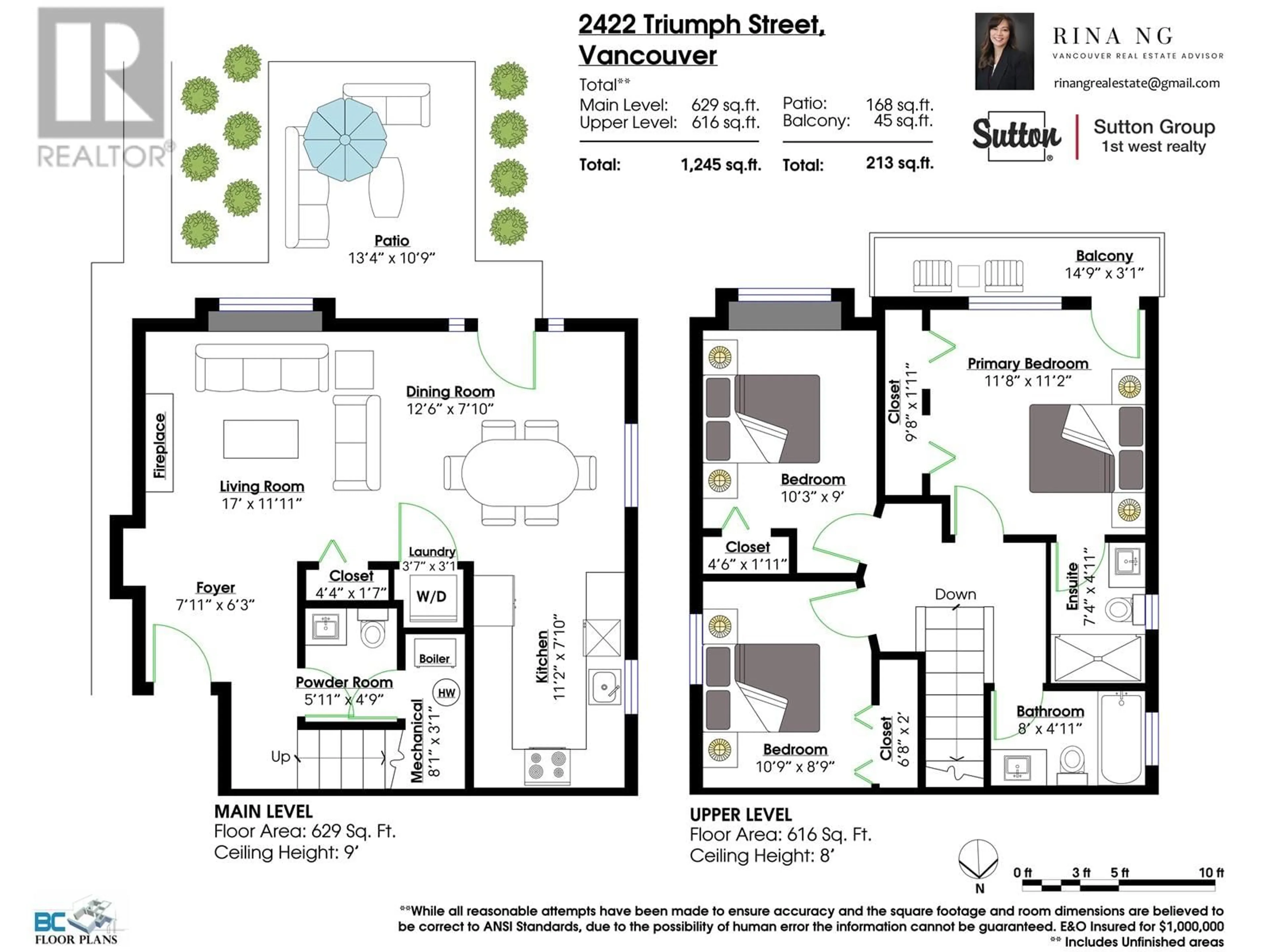 Floor plan for 2422 TRIUMPH STREET, Vancouver British Columbia V5K1S5