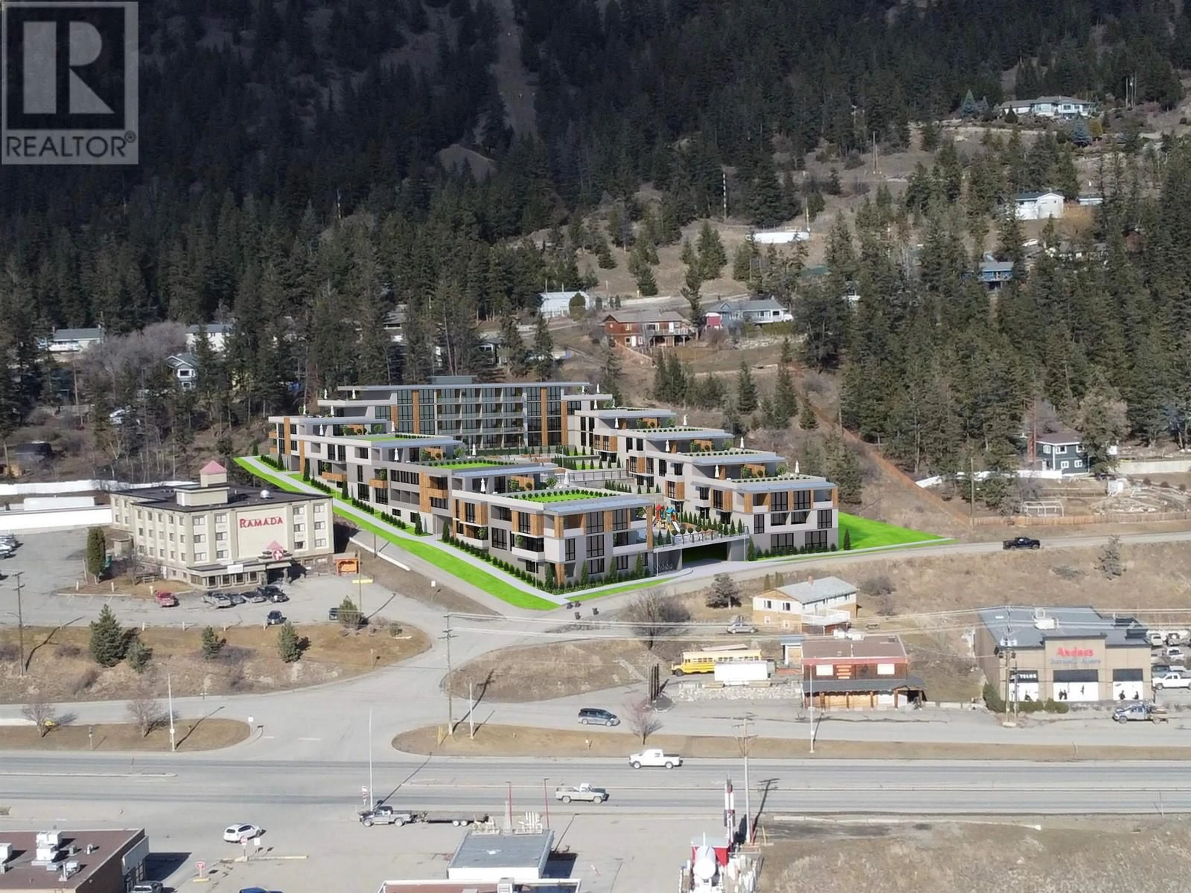 A pic from outside/outdoor area/front of a property/back of a property/a pic from drone, mountain view for 1138 LAKEVIEW CRESCENT, Williams Lake British Columbia V2G1A3