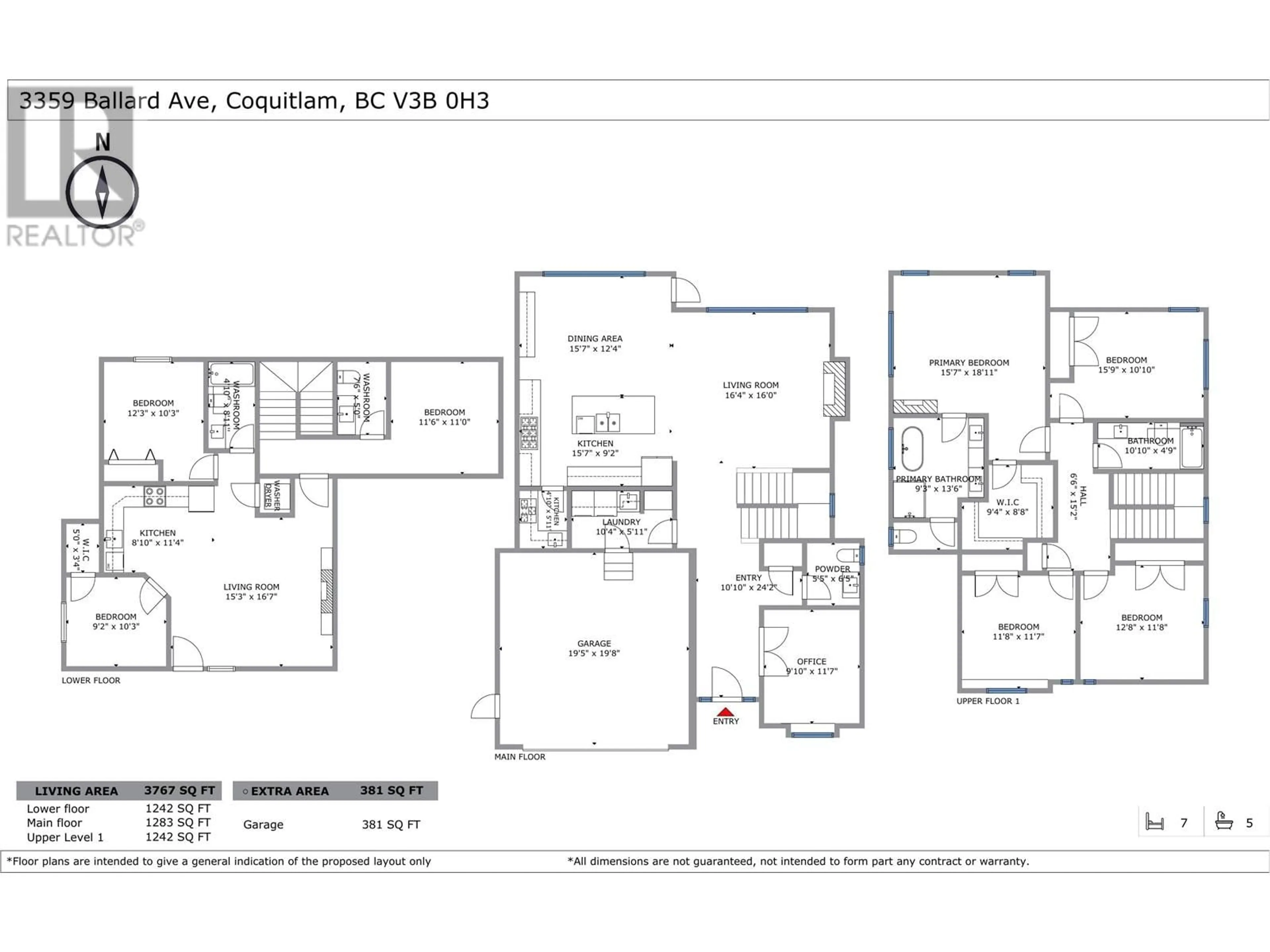 Floor plan for 3359 BALLARD AVENUE, Coquitlam British Columbia V3B0H3
