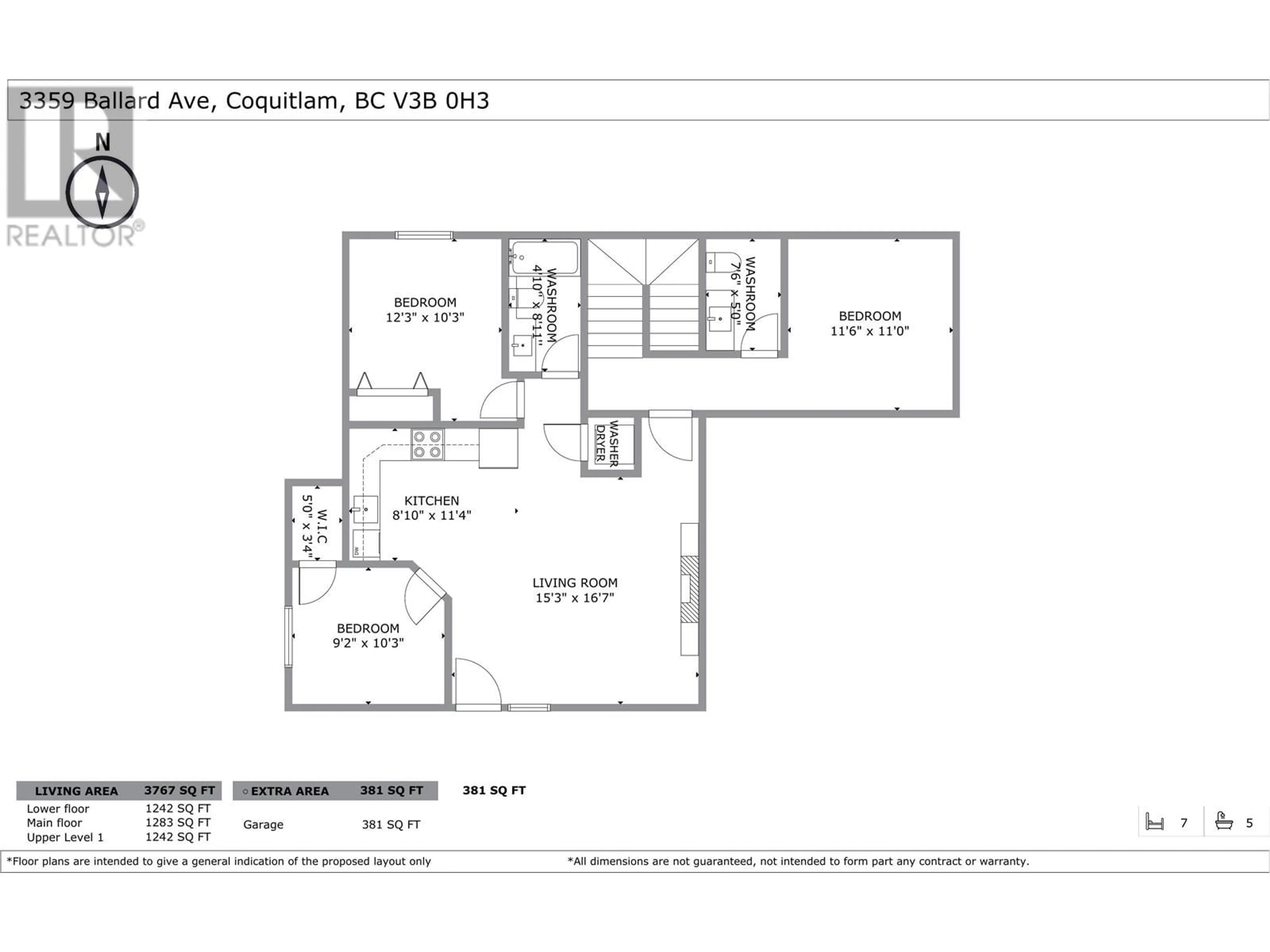 Floor plan for 3359 BALLARD AVENUE, Coquitlam British Columbia V3B0H3