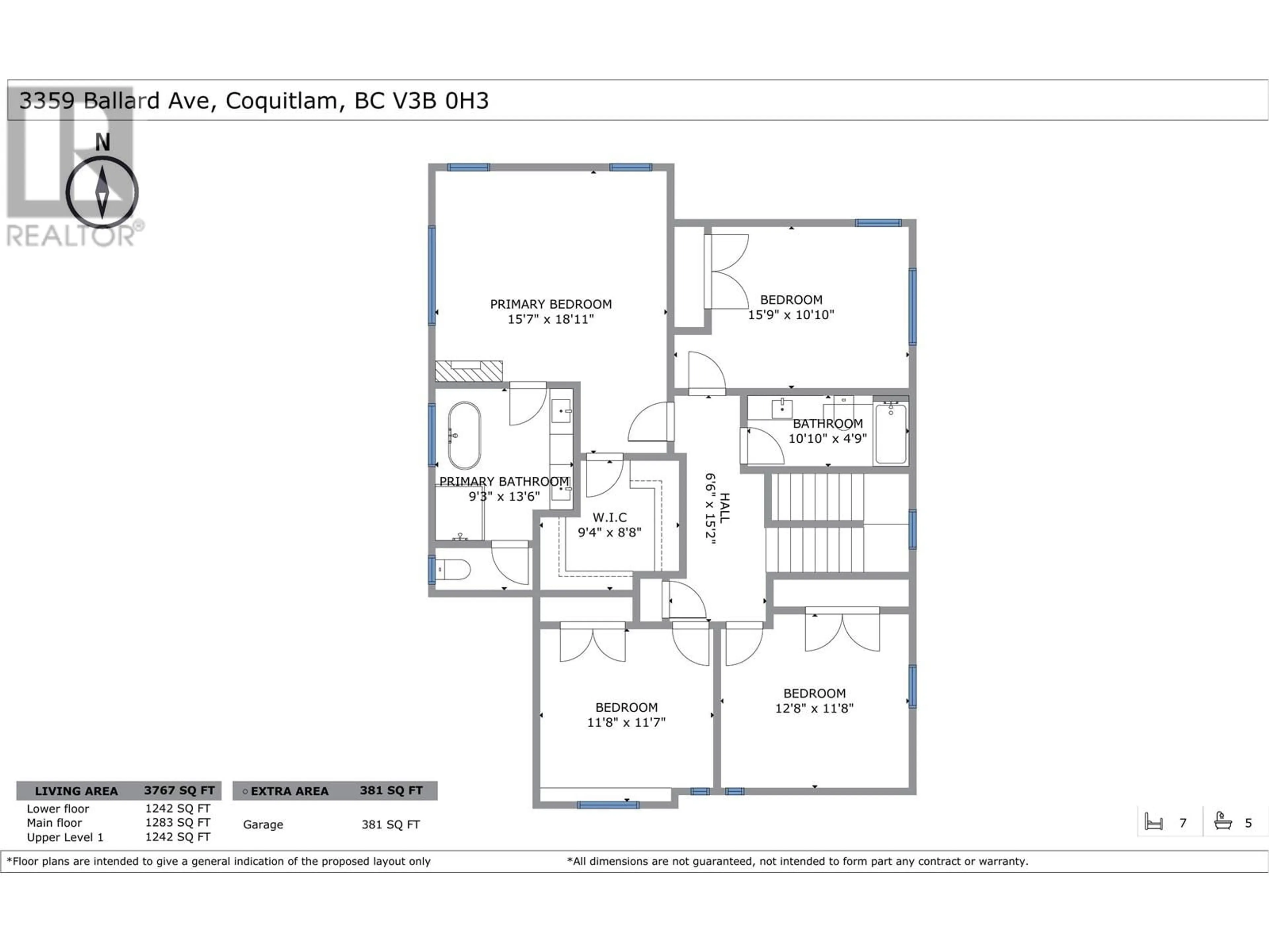 Floor plan for 3359 BALLARD AVENUE, Coquitlam British Columbia V3B0H3