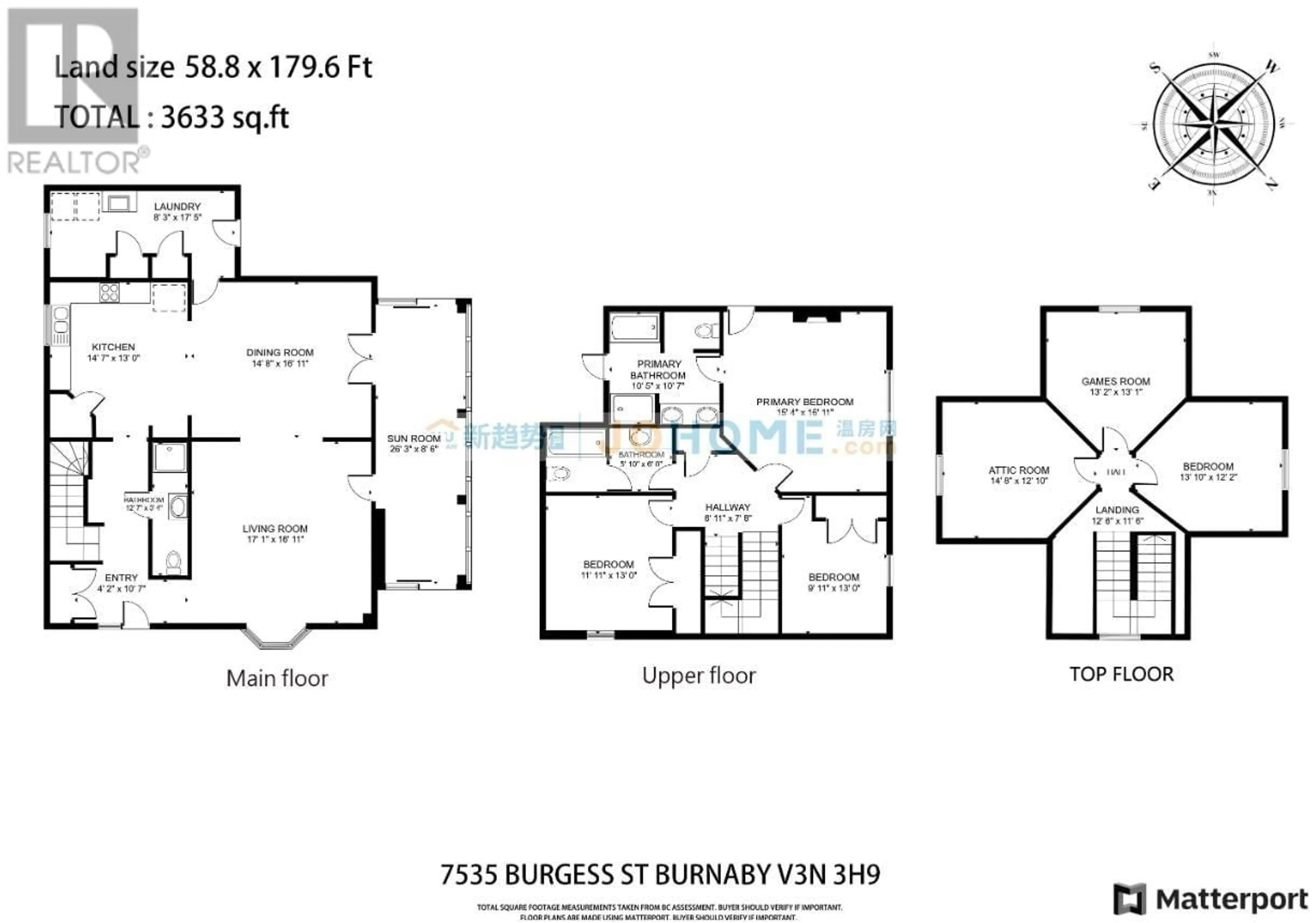 Floor plan for 7535 BURGESS STREET, Burnaby British Columbia V3N3H9