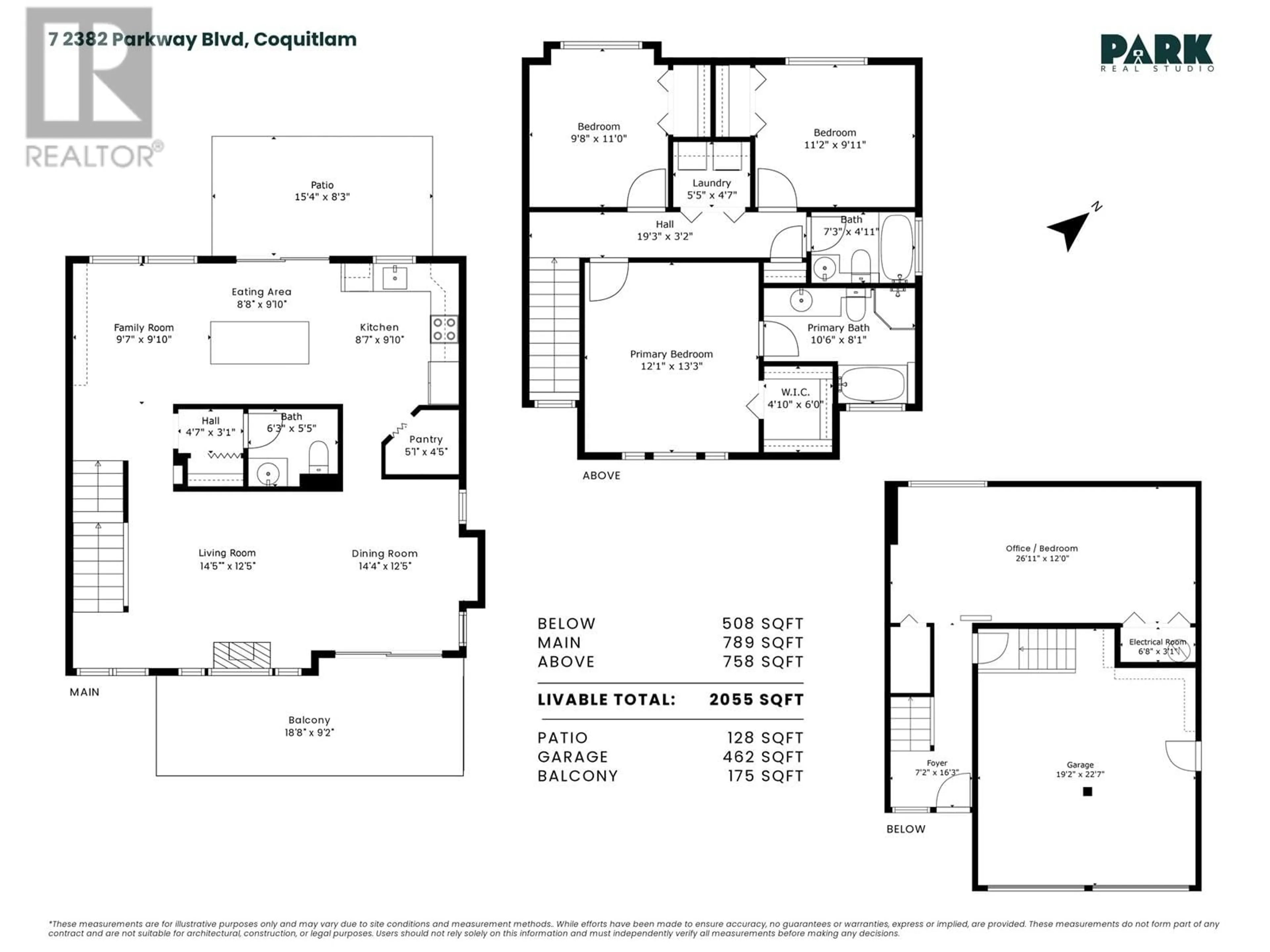Floor plan for 7 - 2382 PARKWAY BOULEVARD, Coquitlam British Columbia V3E3M4
