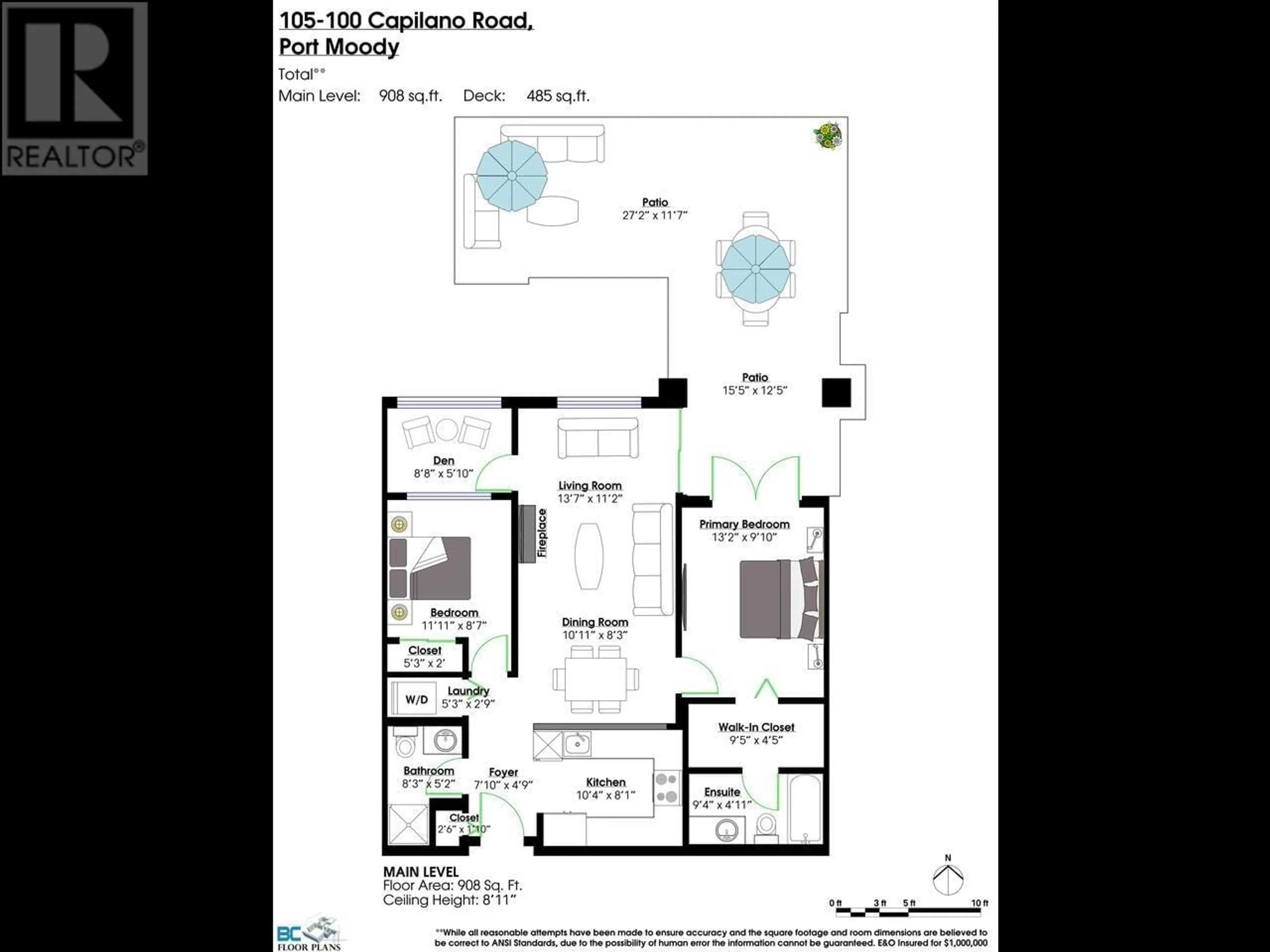 Floor plan for 105 - 100 CAPILANO ROAD, Port Moody British Columbia V3H5M9