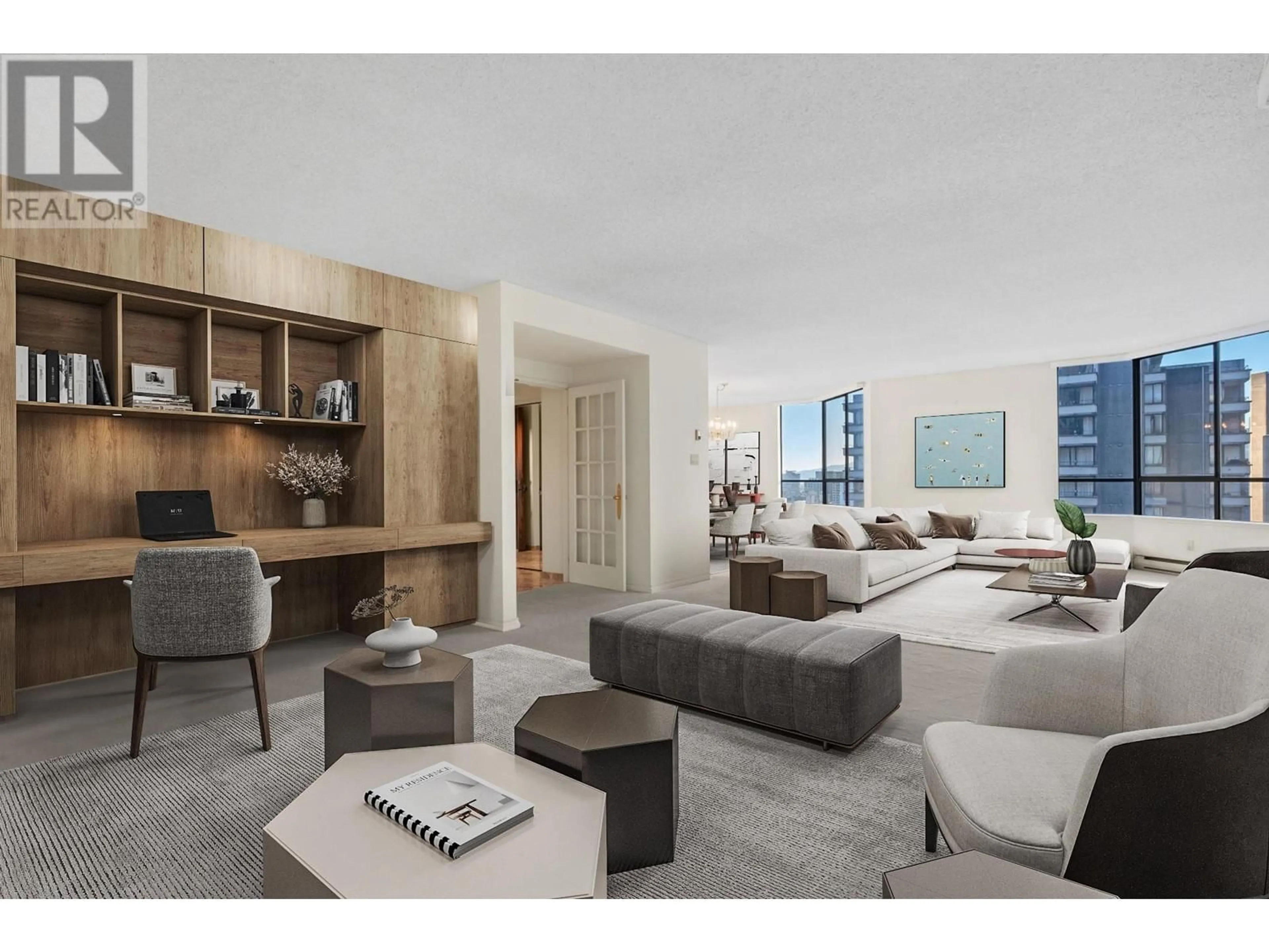 Living room with furniture, unknown for 1201 - 738 BROUGHTON STREET, Vancouver British Columbia V6G3A7