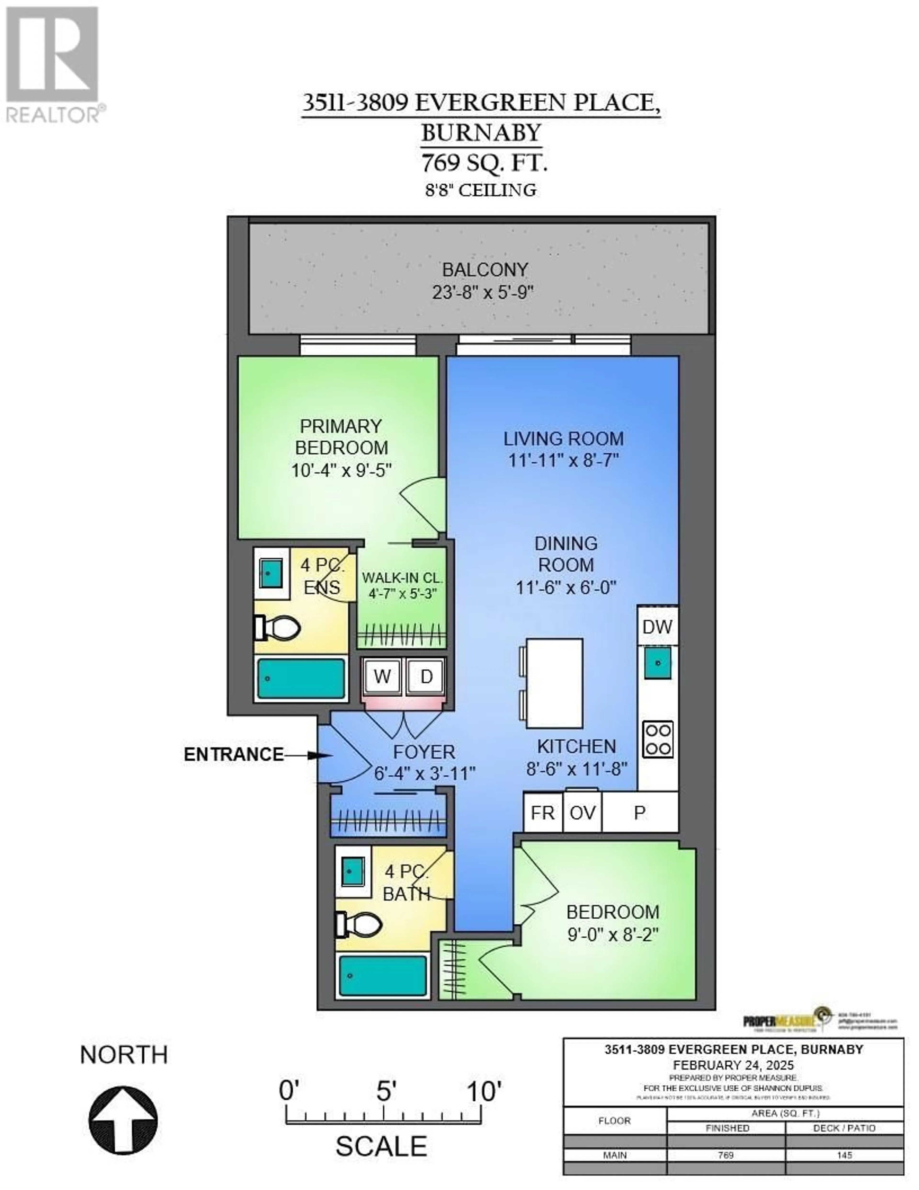 Floor plan for 3511 - 3809 EVERGREEN PLACE, Burnaby British Columbia V3J0M1
