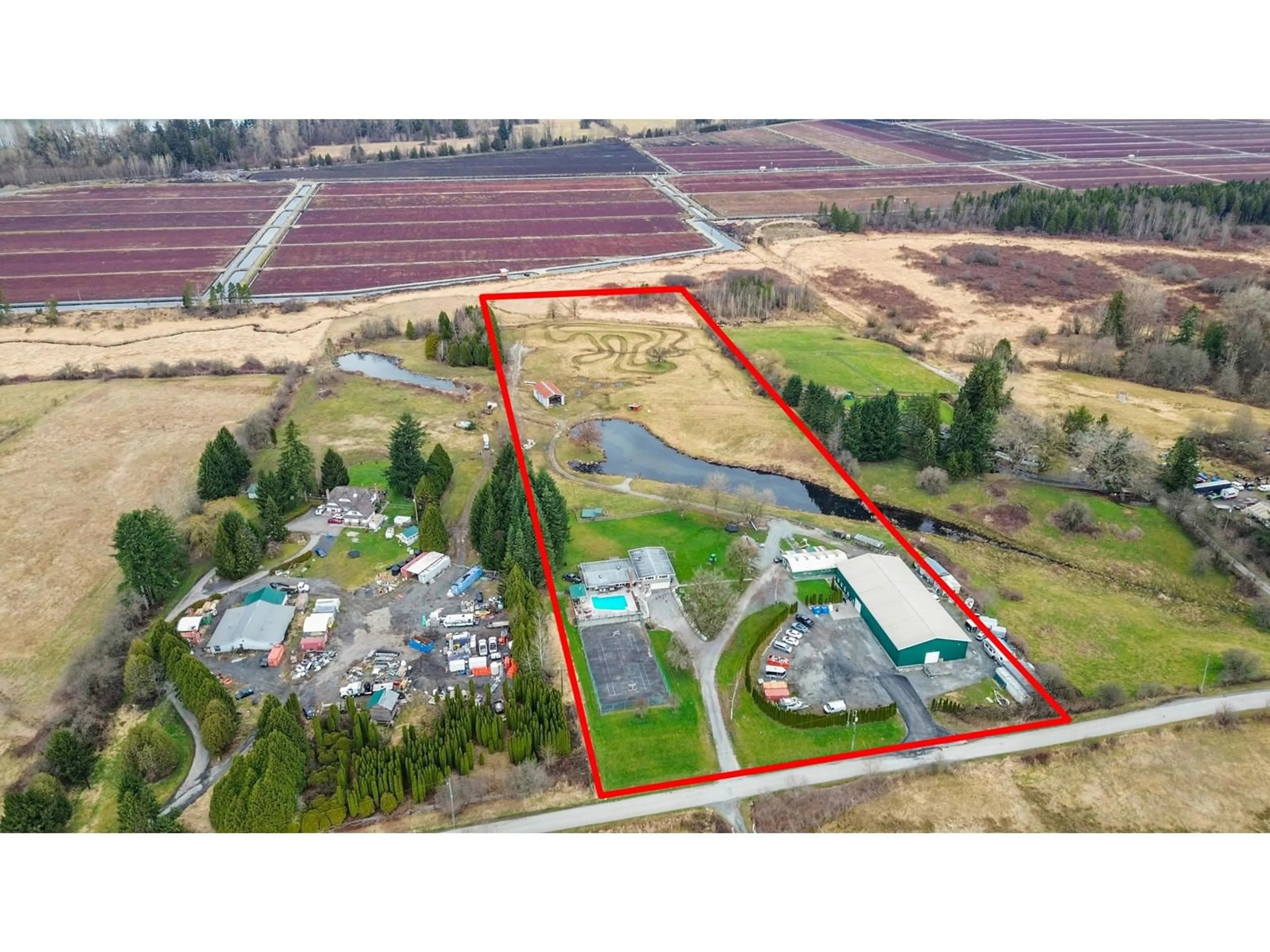 A pic from outside/outdoor area/front of a property/back of a property/a pic from drone, water/lake/river/ocean view for 21115 102B, Langley British Columbia V1M3J5