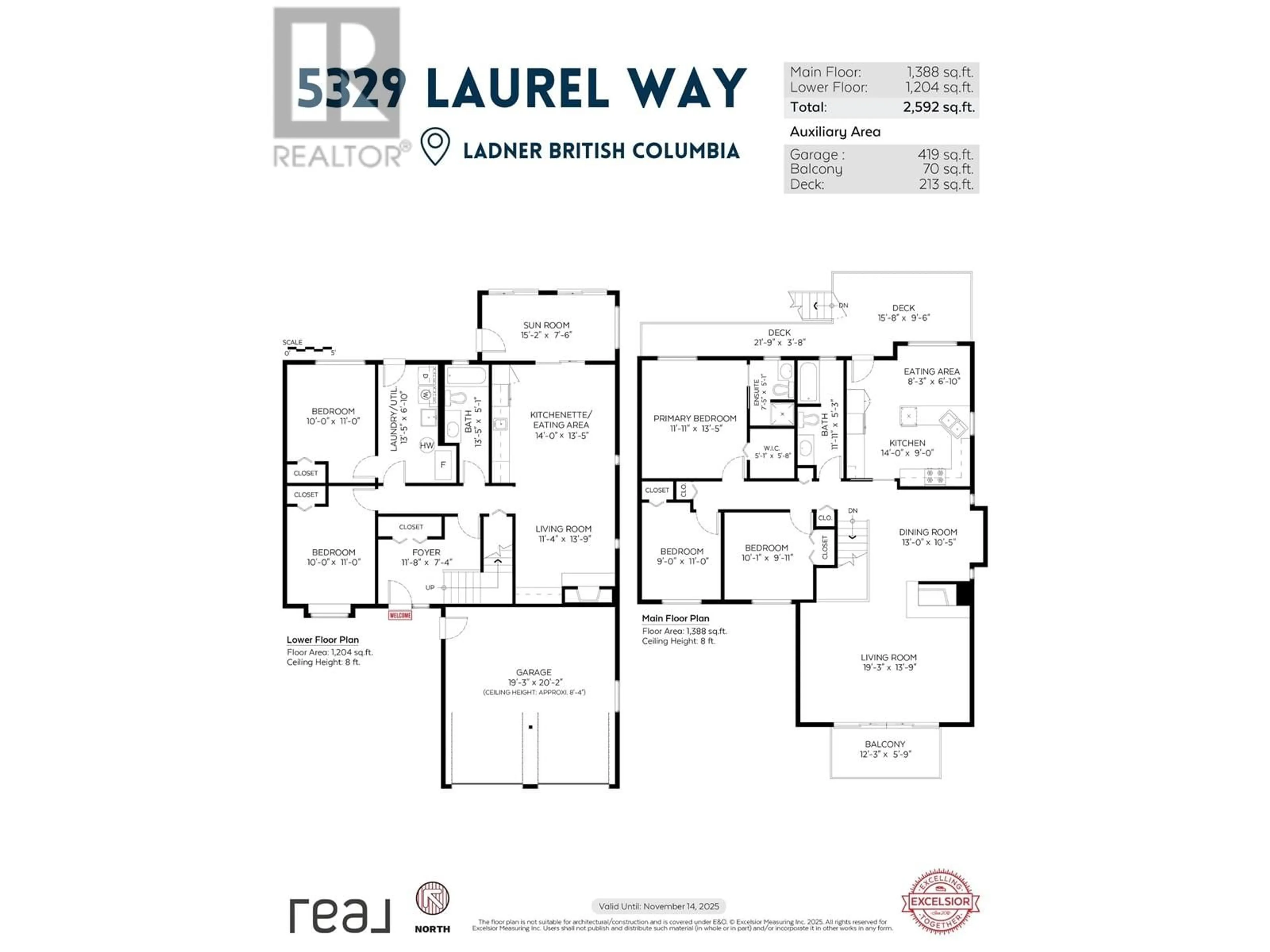 Floor plan for 5329 LAUREL WAY, Delta British Columbia V4K4H5