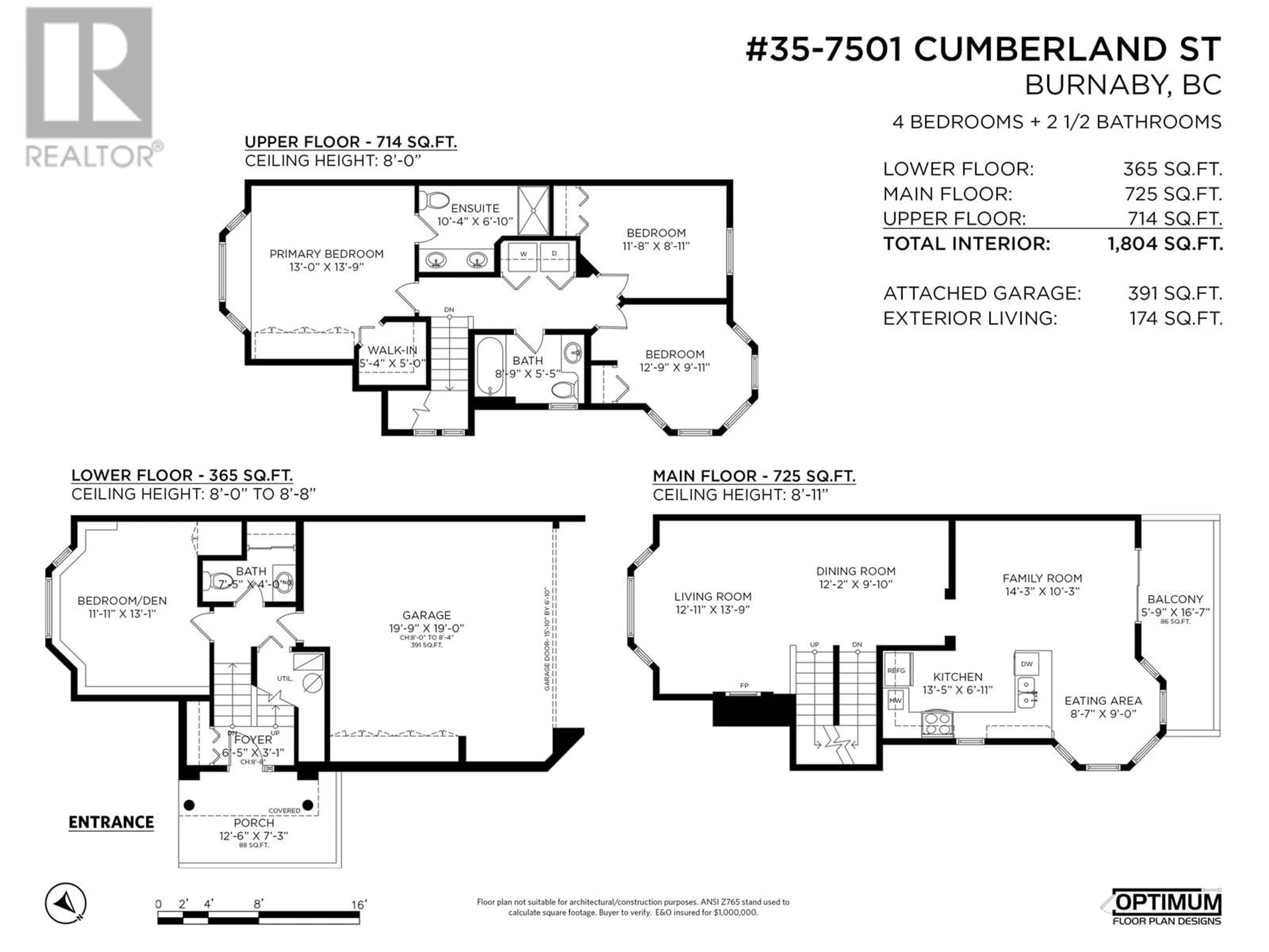 Floor plan for 35 - 7501 CUMBERLAND STREET, Burnaby British Columbia V3N4Y6