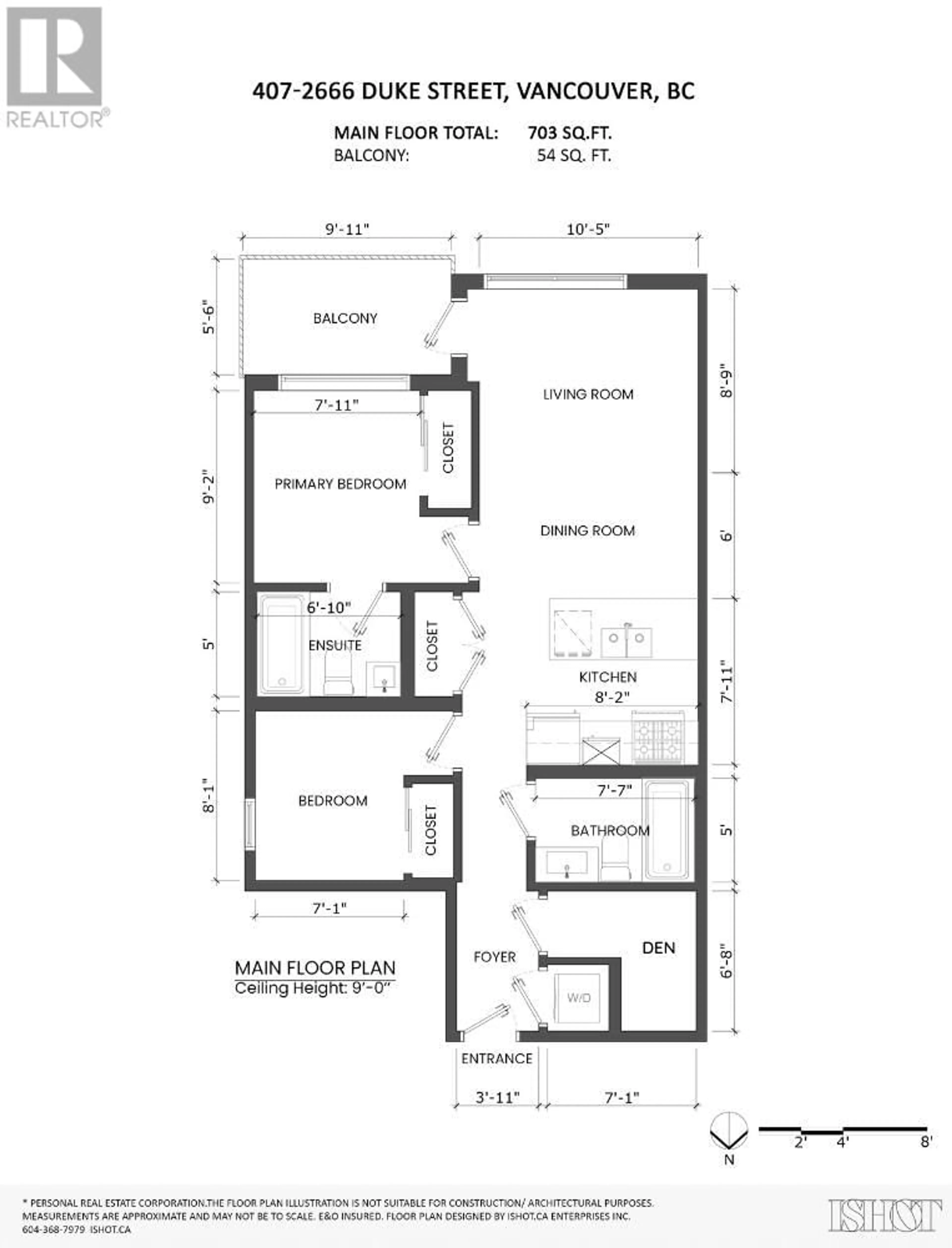 Floor plan for 407 - 2666 DUKE STREET, Vancouver British Columbia V5R4S9