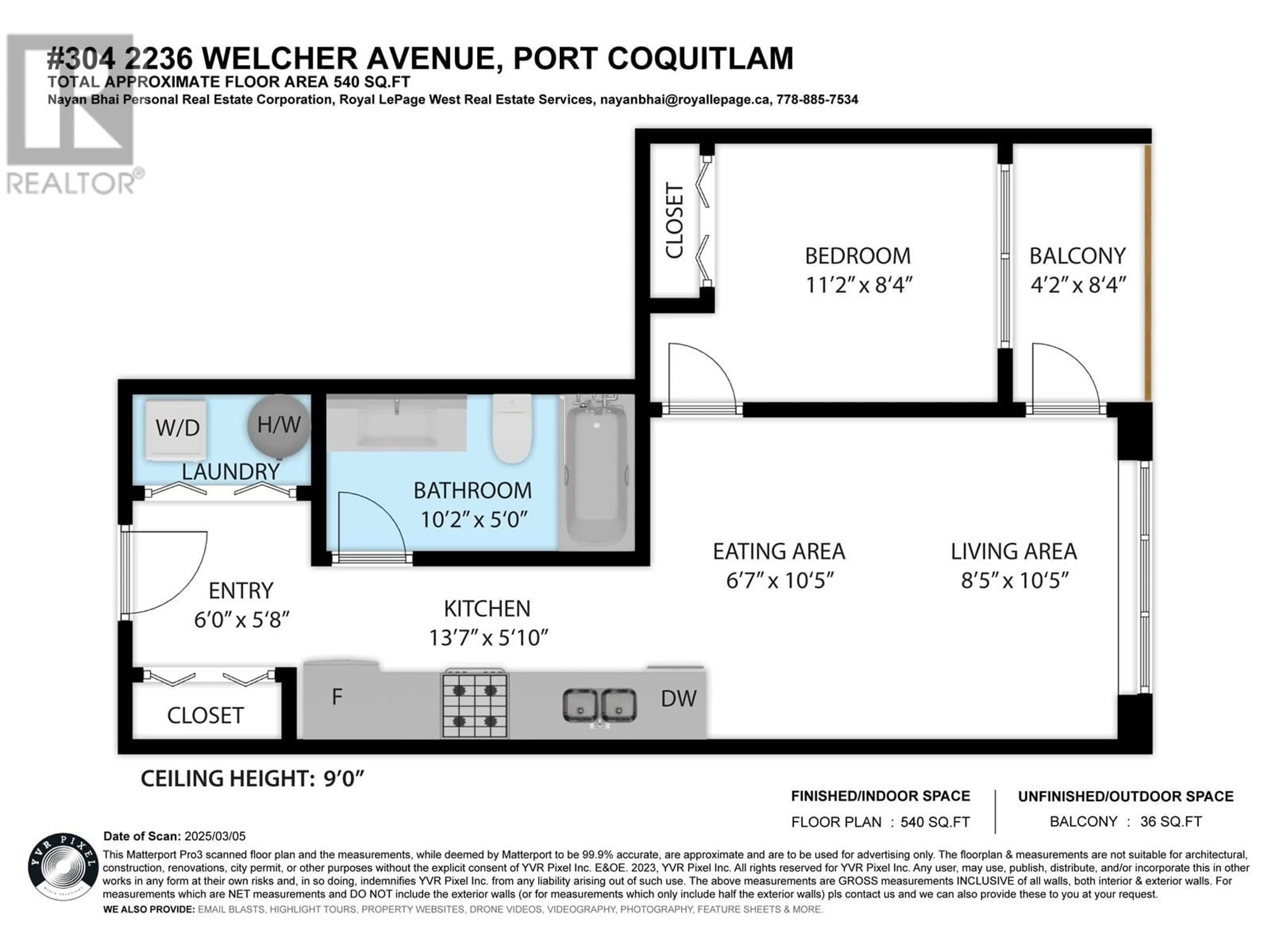 Floor plan for 304 - 2236 WELCHER AVENUE, Port Coquitlam British Columbia V3C0T3