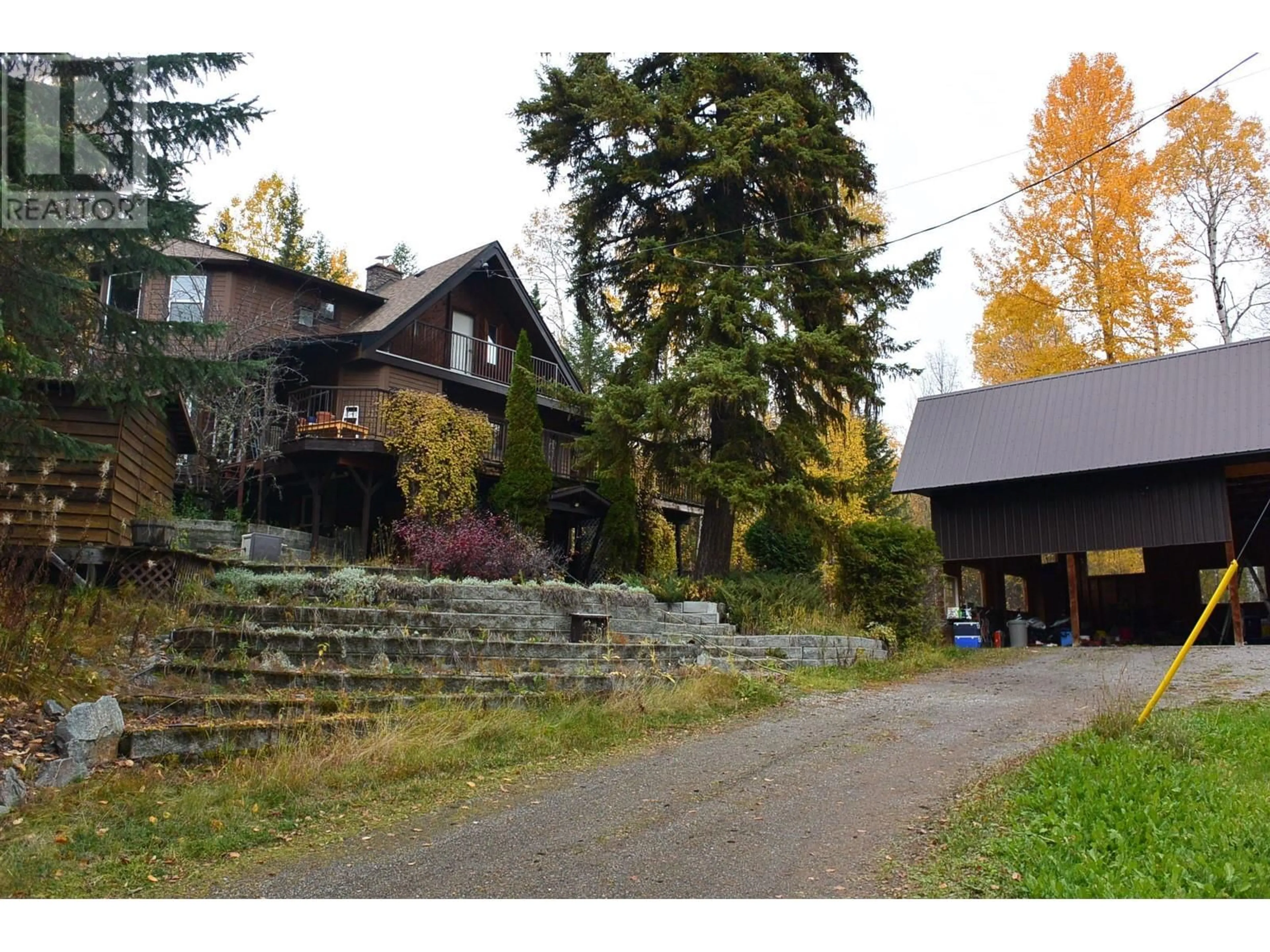 A pic from outside/outdoor area/front of a property/back of a property/a pic from drone, mountain view for 4836 QUESNEL-HYDRAULIC ROAD, Quesnel British Columbia V2J6P9
