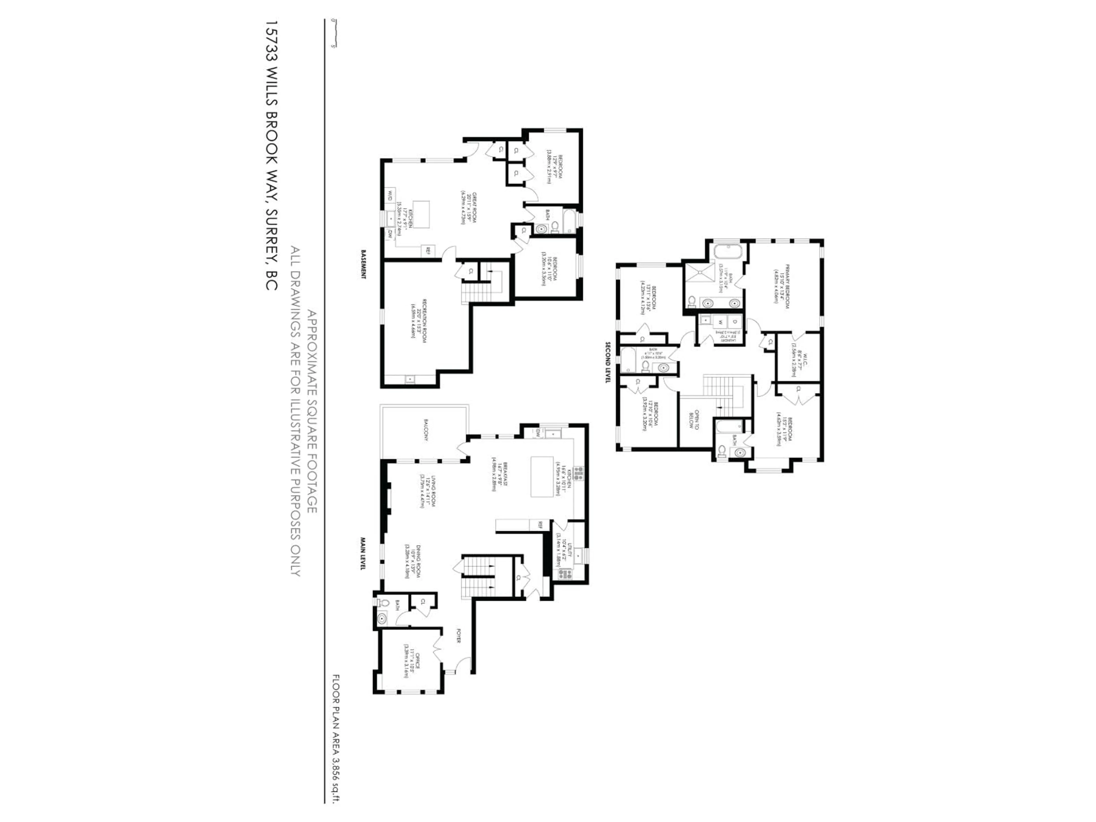 Floor plan for 15733 WILLS BROOK, Surrey British Columbia V3Z0N8