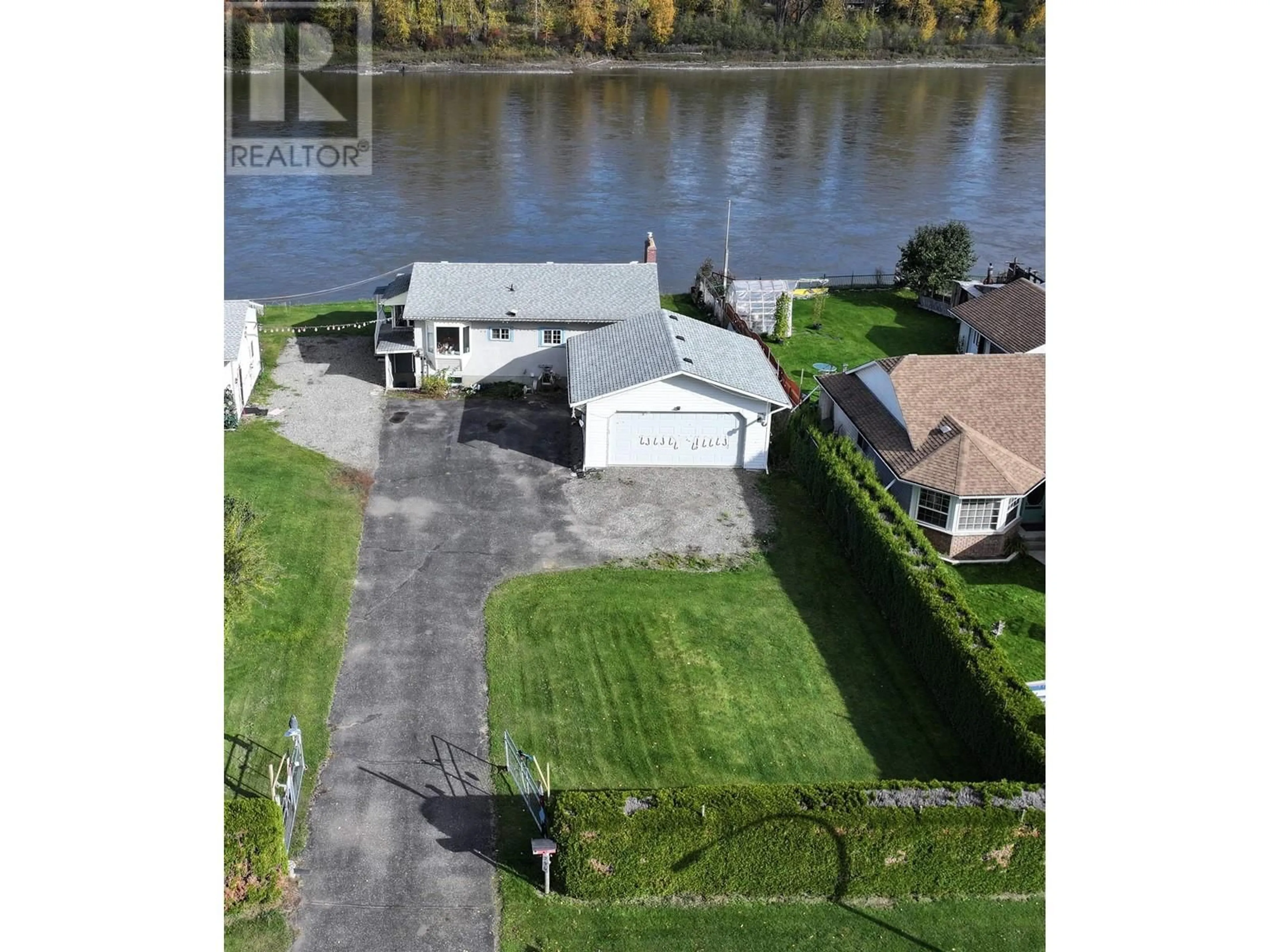 A pic from outside/outdoor area/front of a property/back of a property/a pic from drone, water/lake/river/ocean view for 796 FUNN STREET, Quesnel British Columbia V2J4Y8