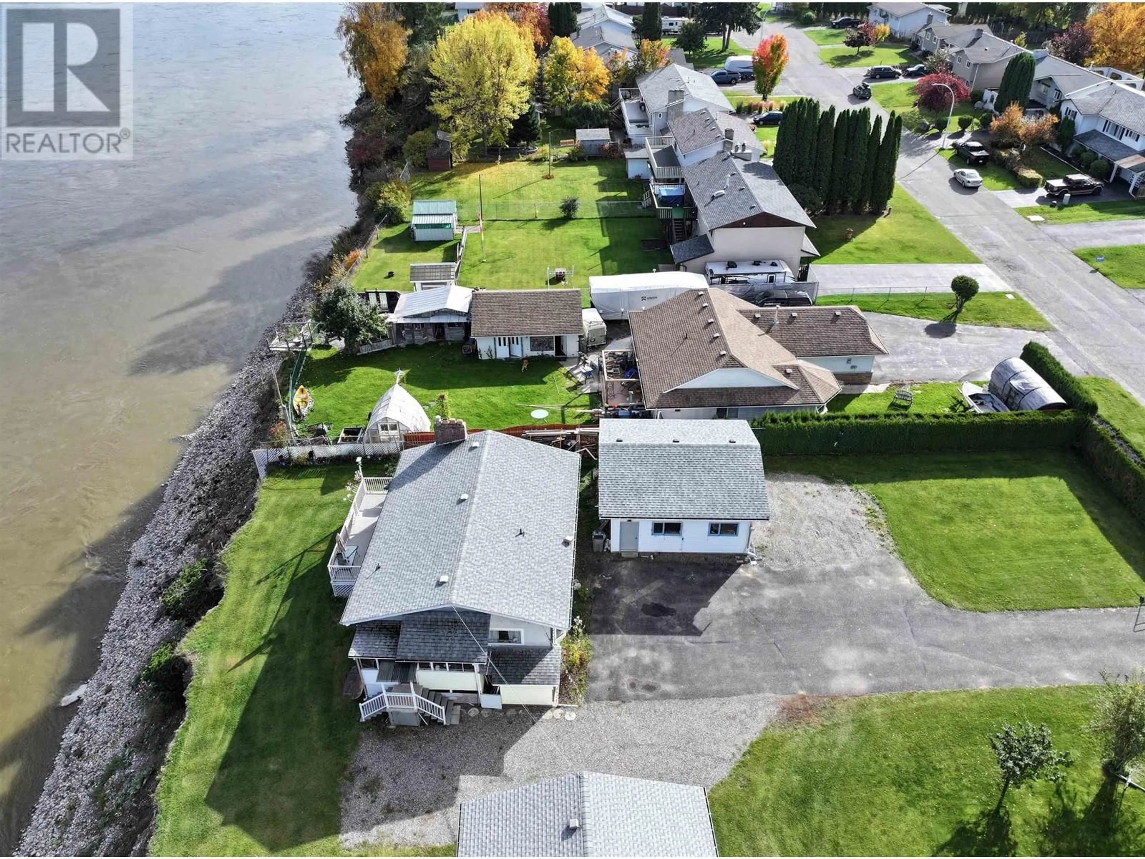 A pic from outside/outdoor area/front of a property/back of a property/a pic from drone, water/lake/river/ocean view for 796 FUNN STREET, Quesnel British Columbia V2J4Y8