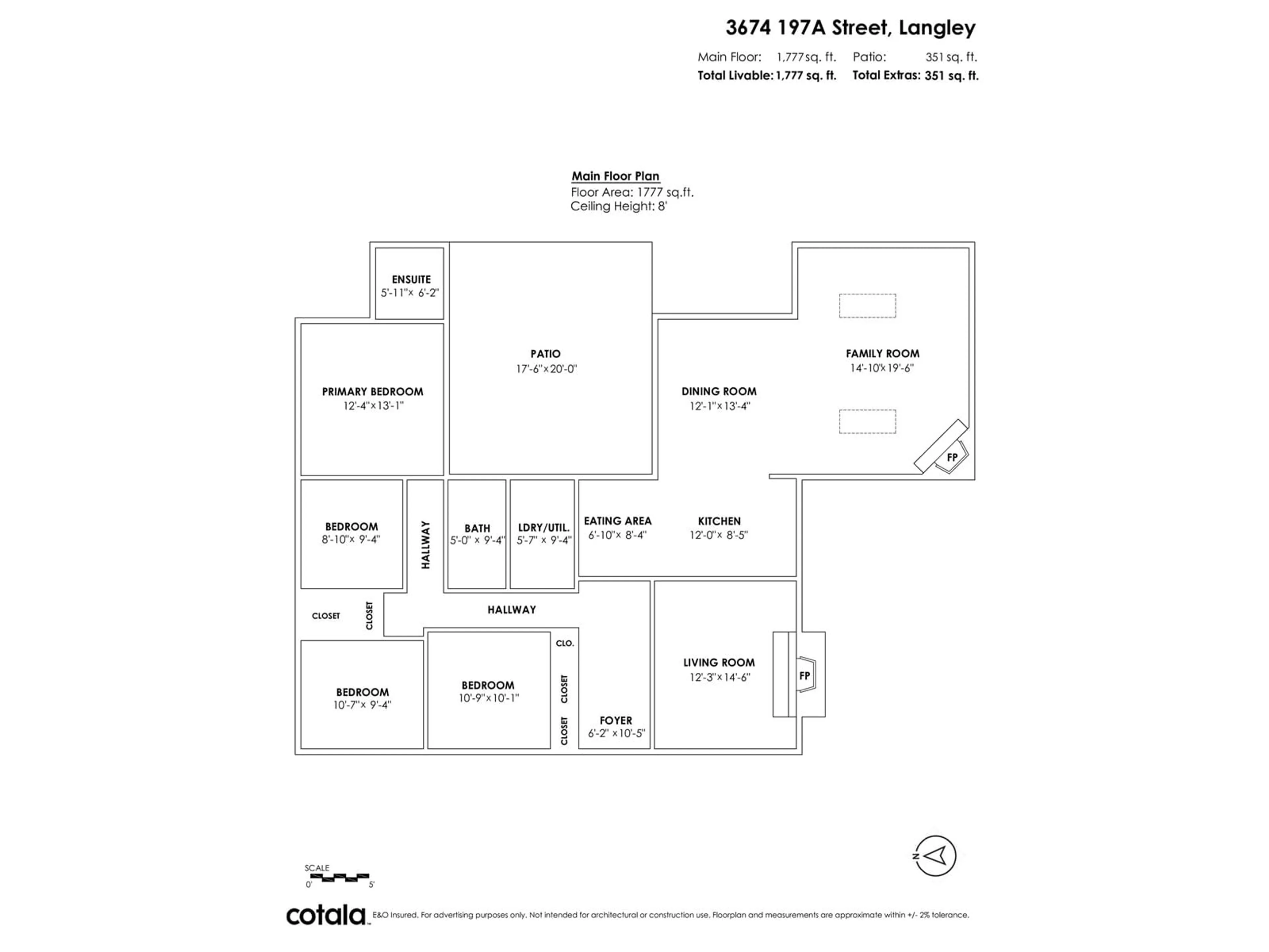 Floor plan for 3674 197A, Langley British Columbia V3A1B7