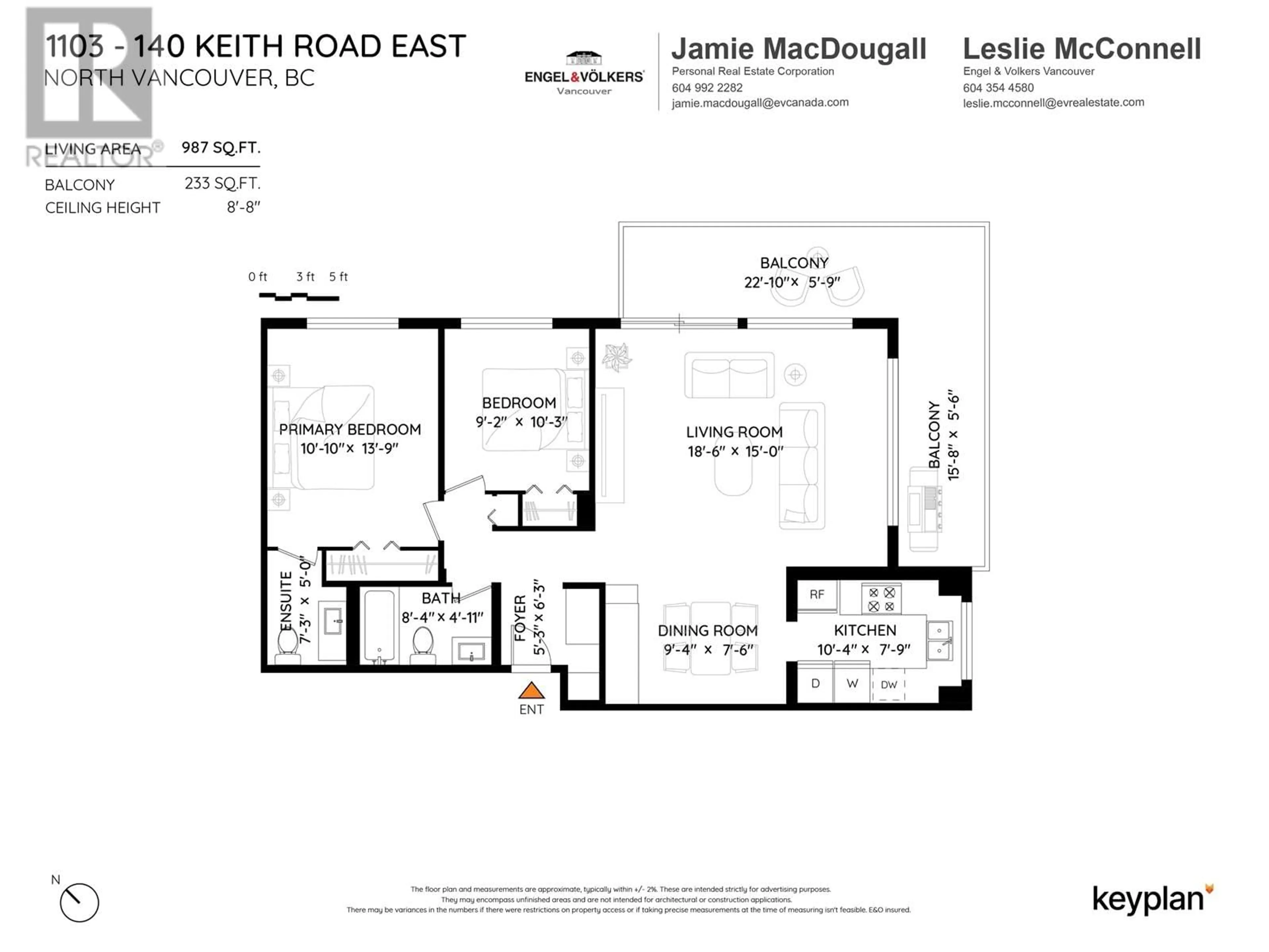 Floor plan for 1103 - 140 KEITH ROAD, North Vancouver British Columbia V7L4M9