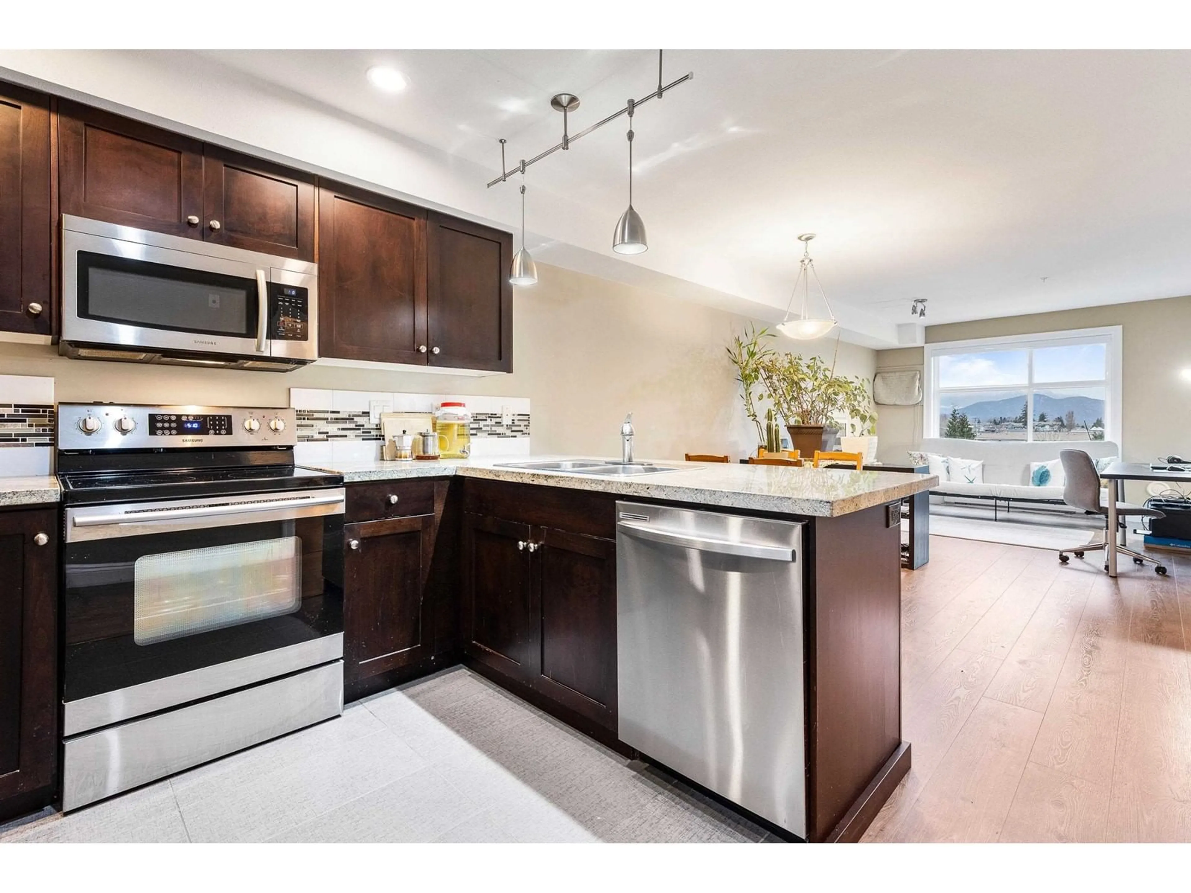 Open concept kitchen, unknown for 312 - 45640 ALMA AVENUE, Chilliwack British Columbia V2R0P8