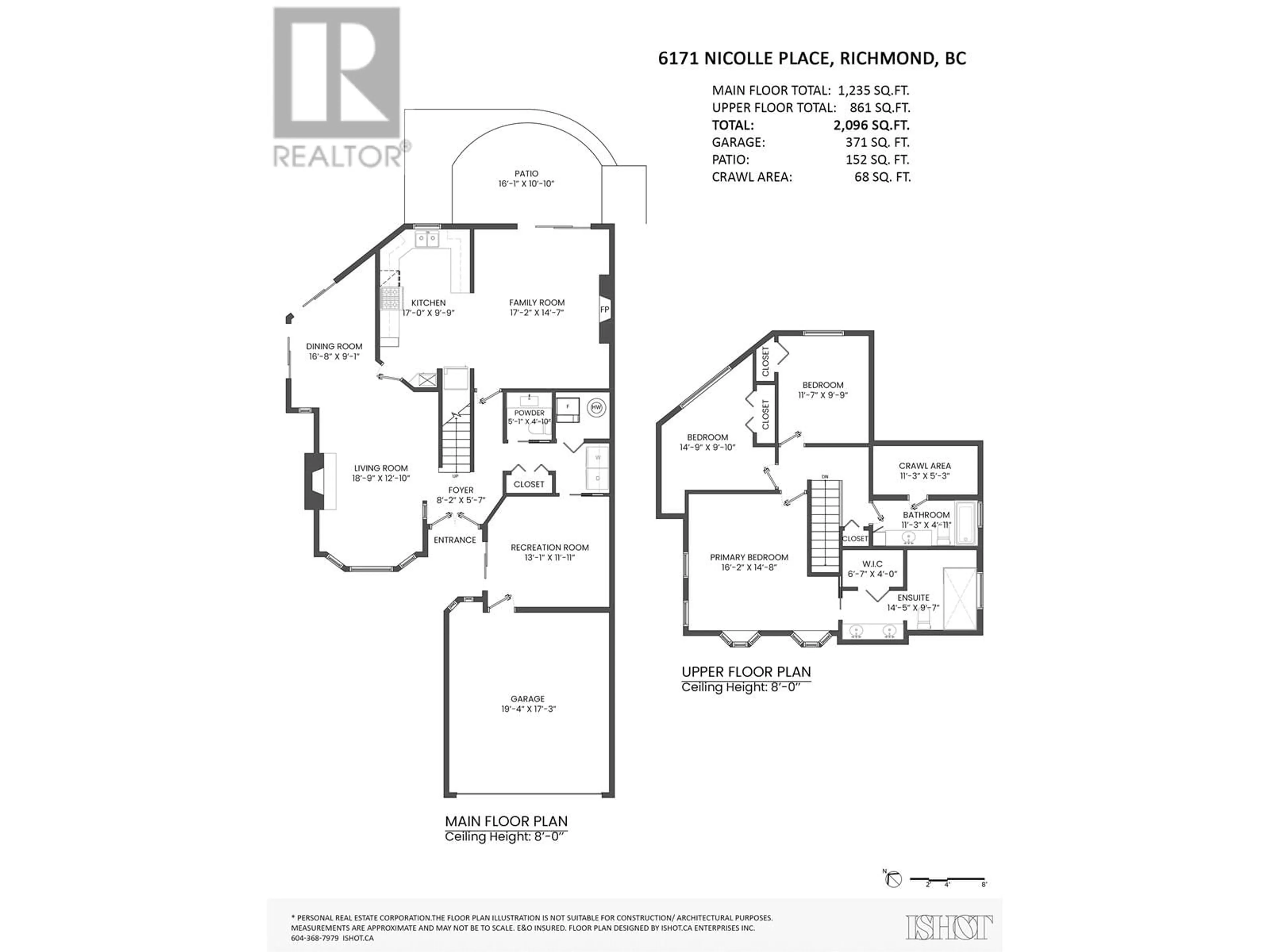 Floor plan for 6171 NICOLLE PLACE, Richmond British Columbia V7C4V7