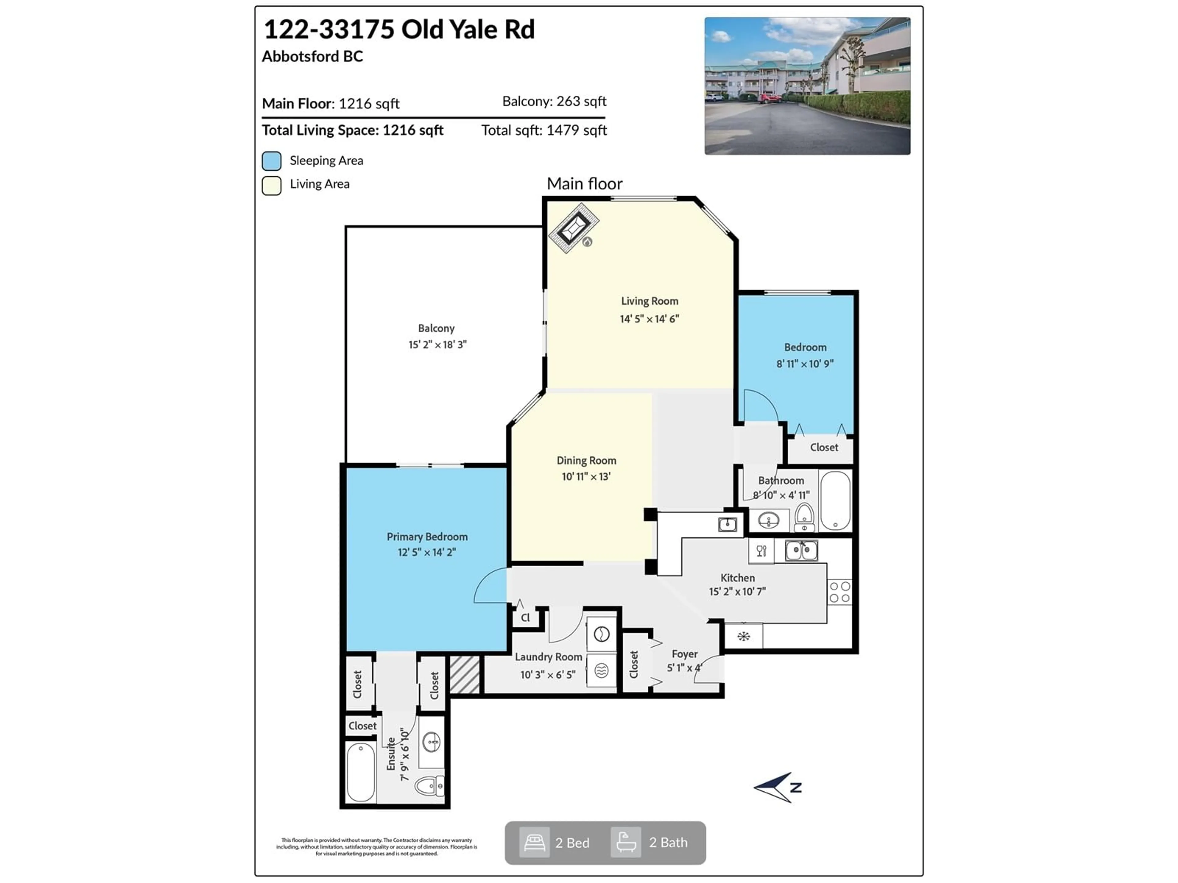 Floor plan for 122 - 33175 OLD YALE, Abbotsford British Columbia V2S2J4