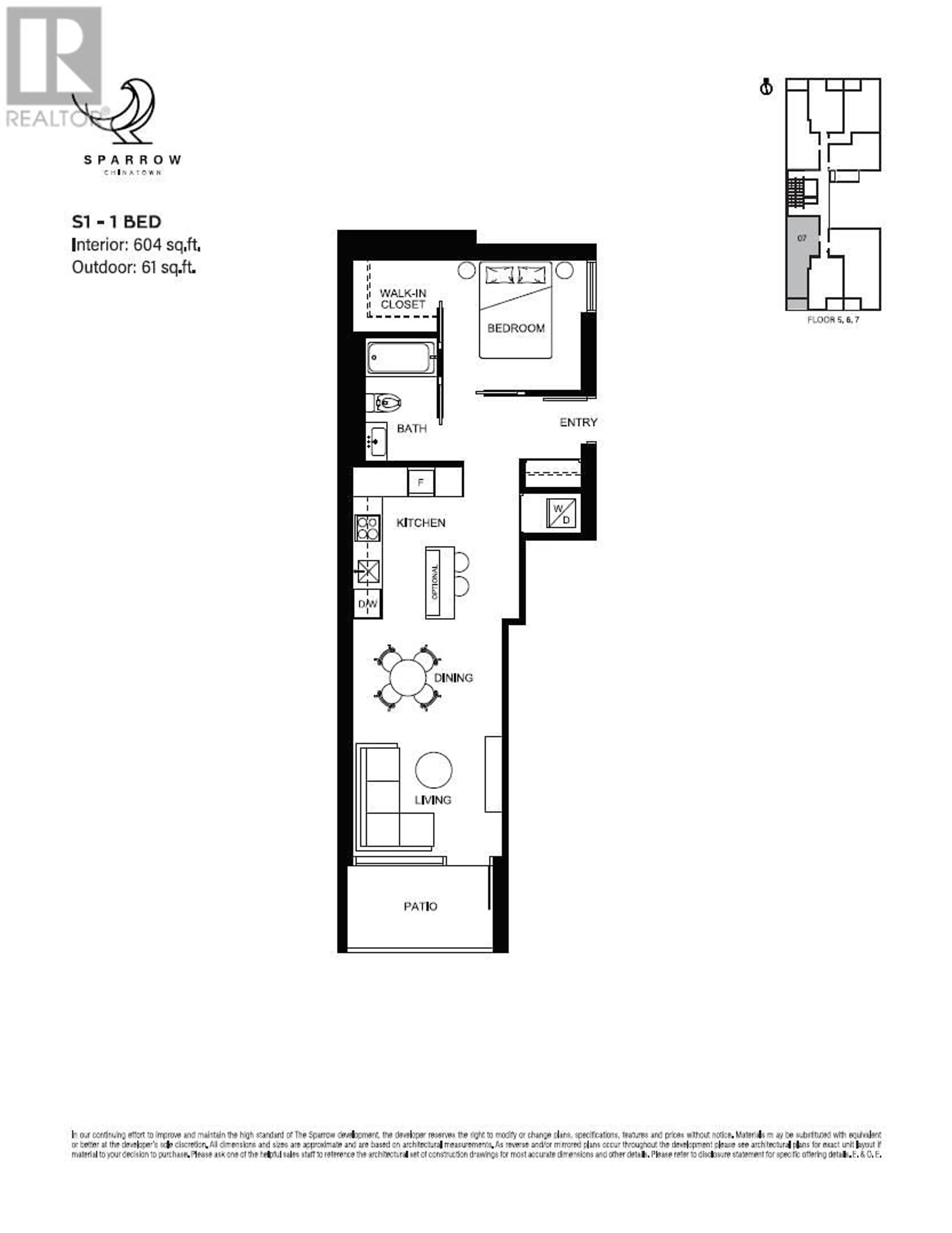 Floor plan for 707 - 239 KEEFER STREET, Vancouver British Columbia V6A1X6