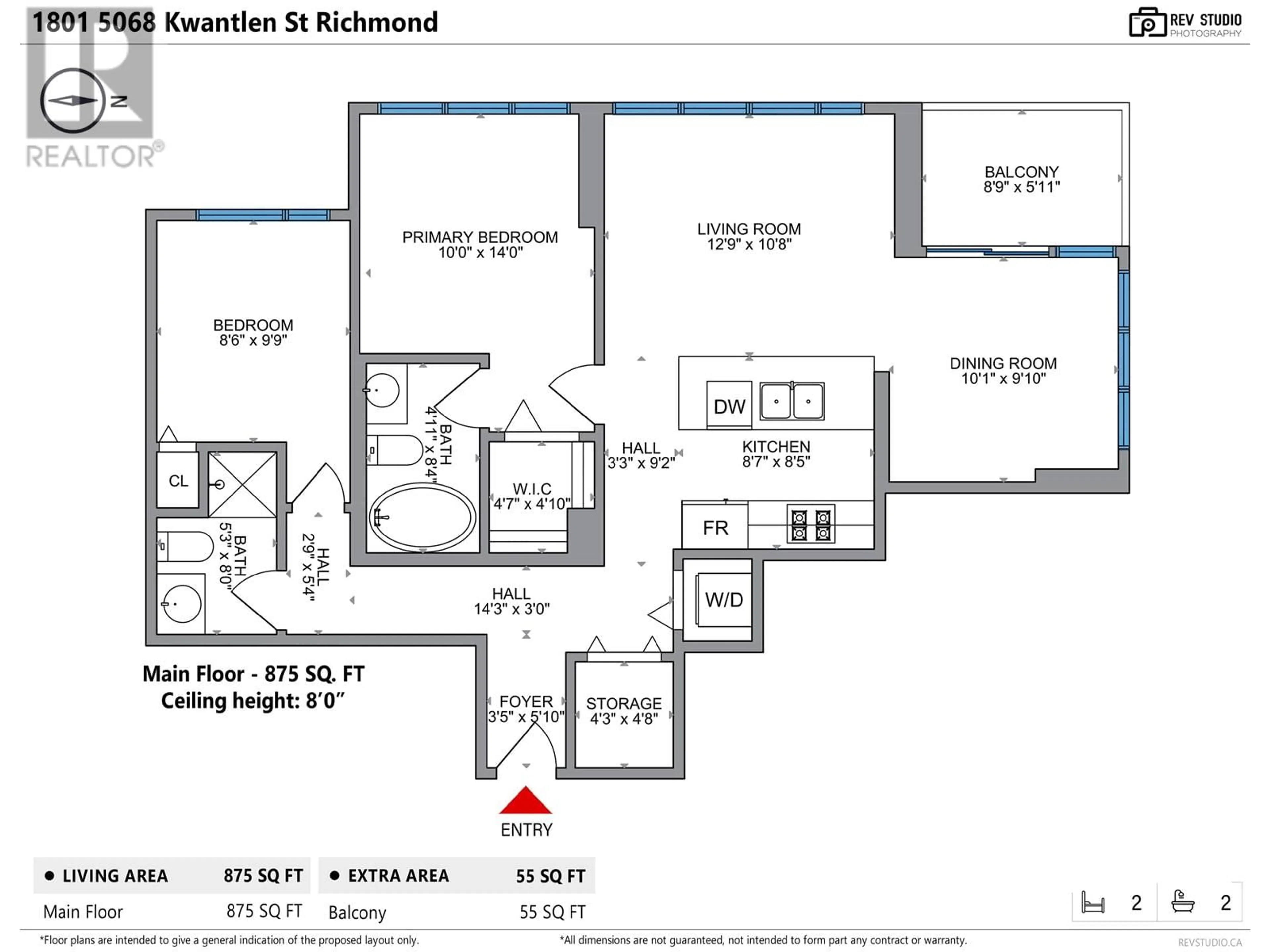 Floor plan for 1801 - 5068 KWANTLEN STREET, Richmond British Columbia V6X4K4